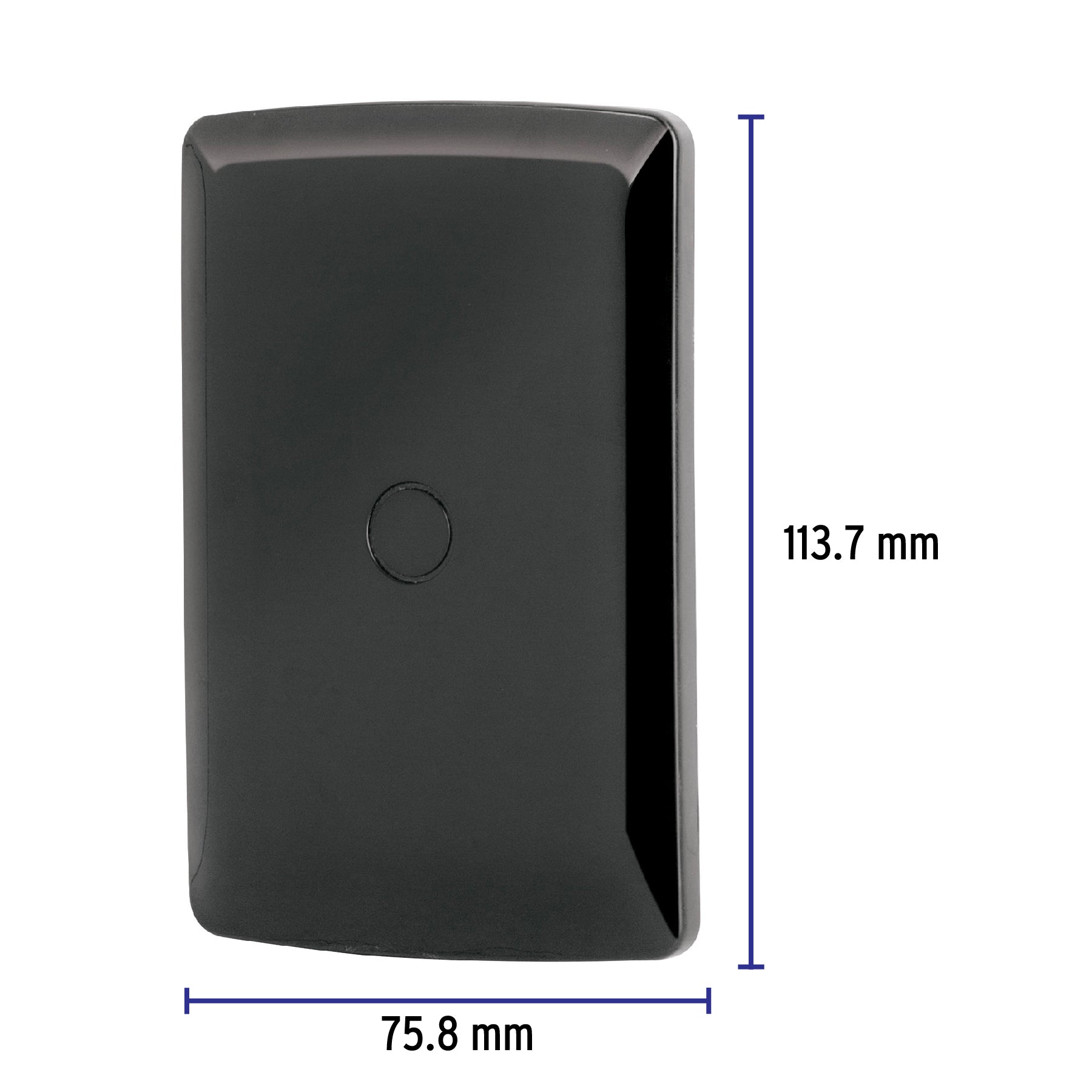 Placa ciega, Italiana, color negro, Volteck