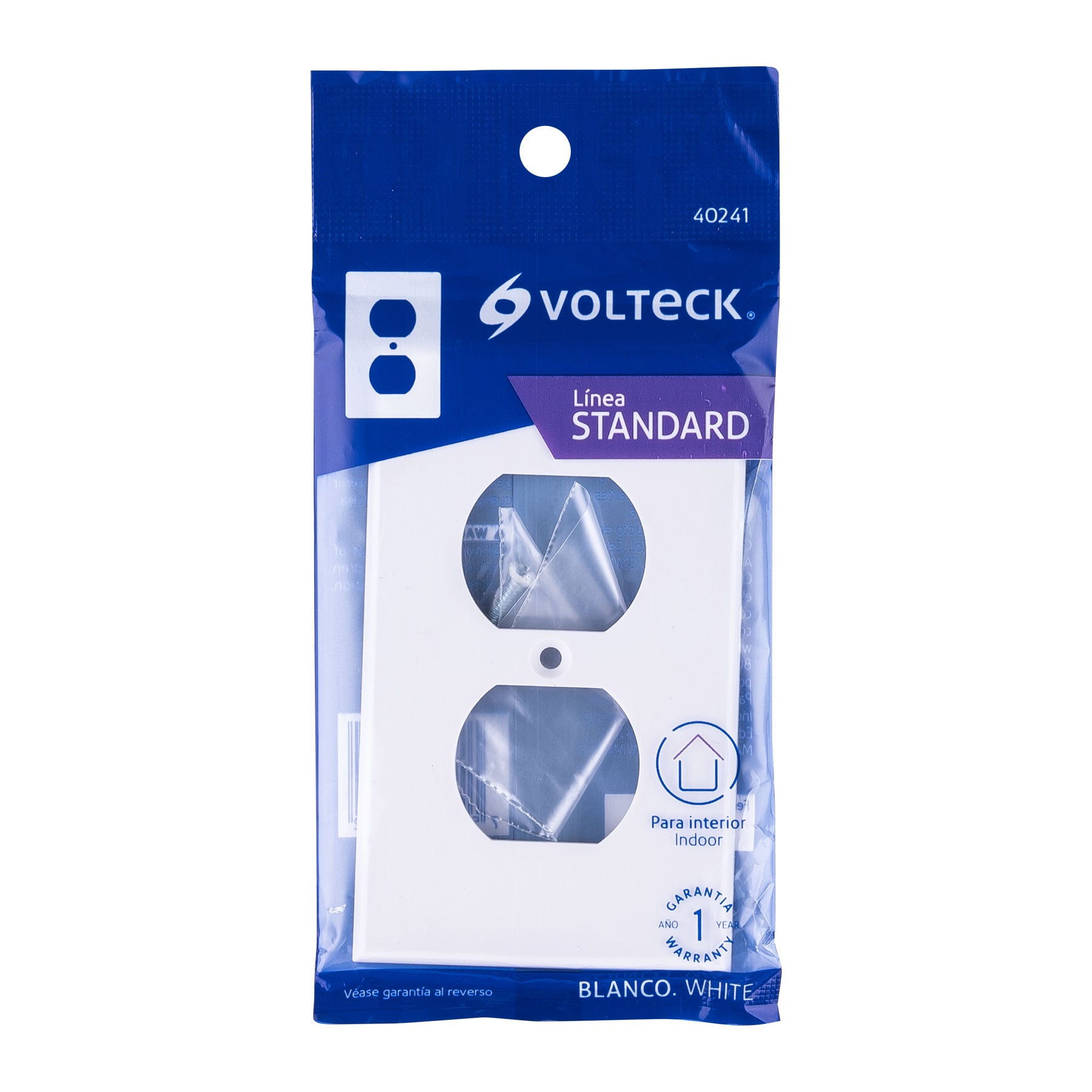 Placa de ABS dúplex, Standard, blanco Volteck