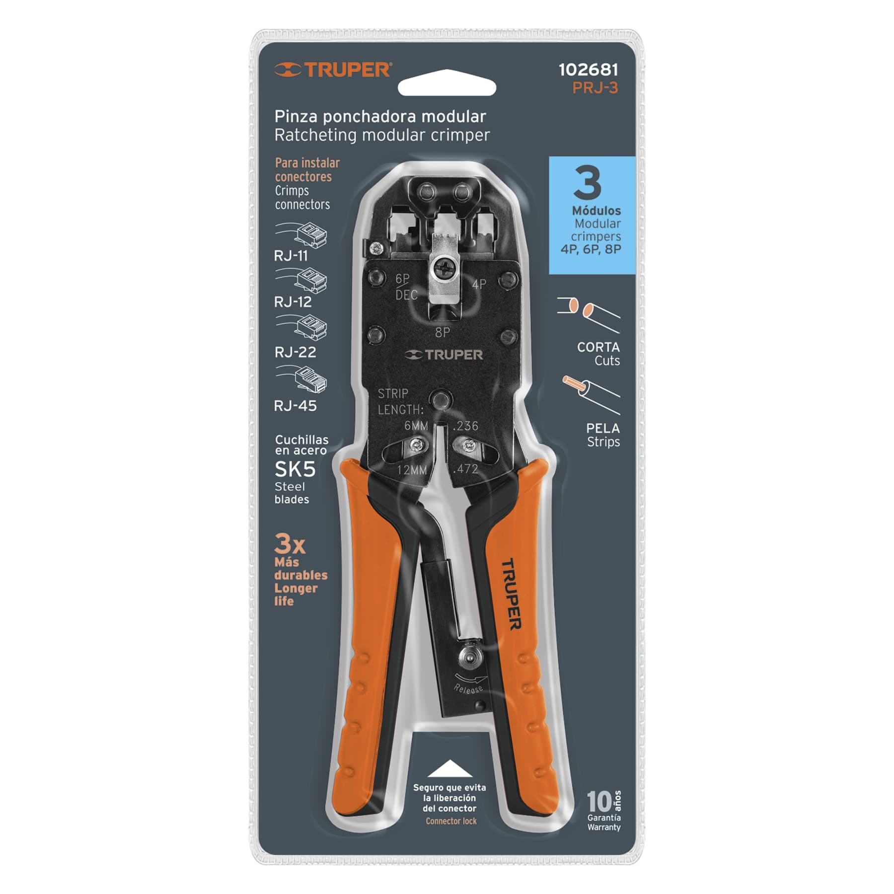 Pinza ponchadora, 3 módeloulos