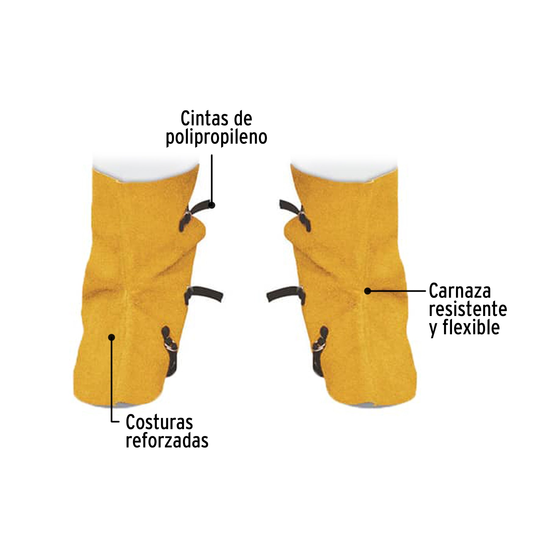 Protección para soldar, polainas de carnaza, Truper