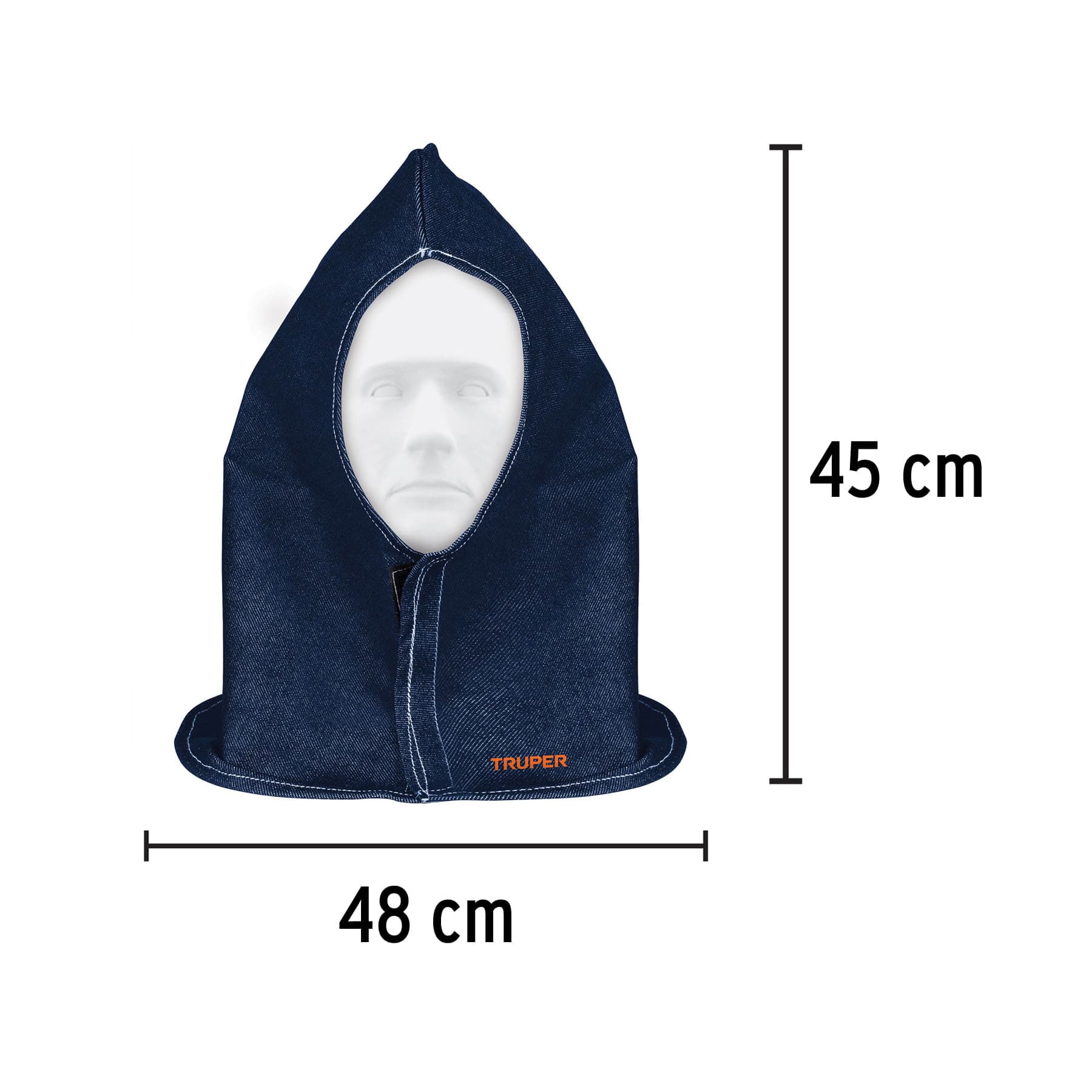 Protección para soldar, capucha de mezclilla, Truper