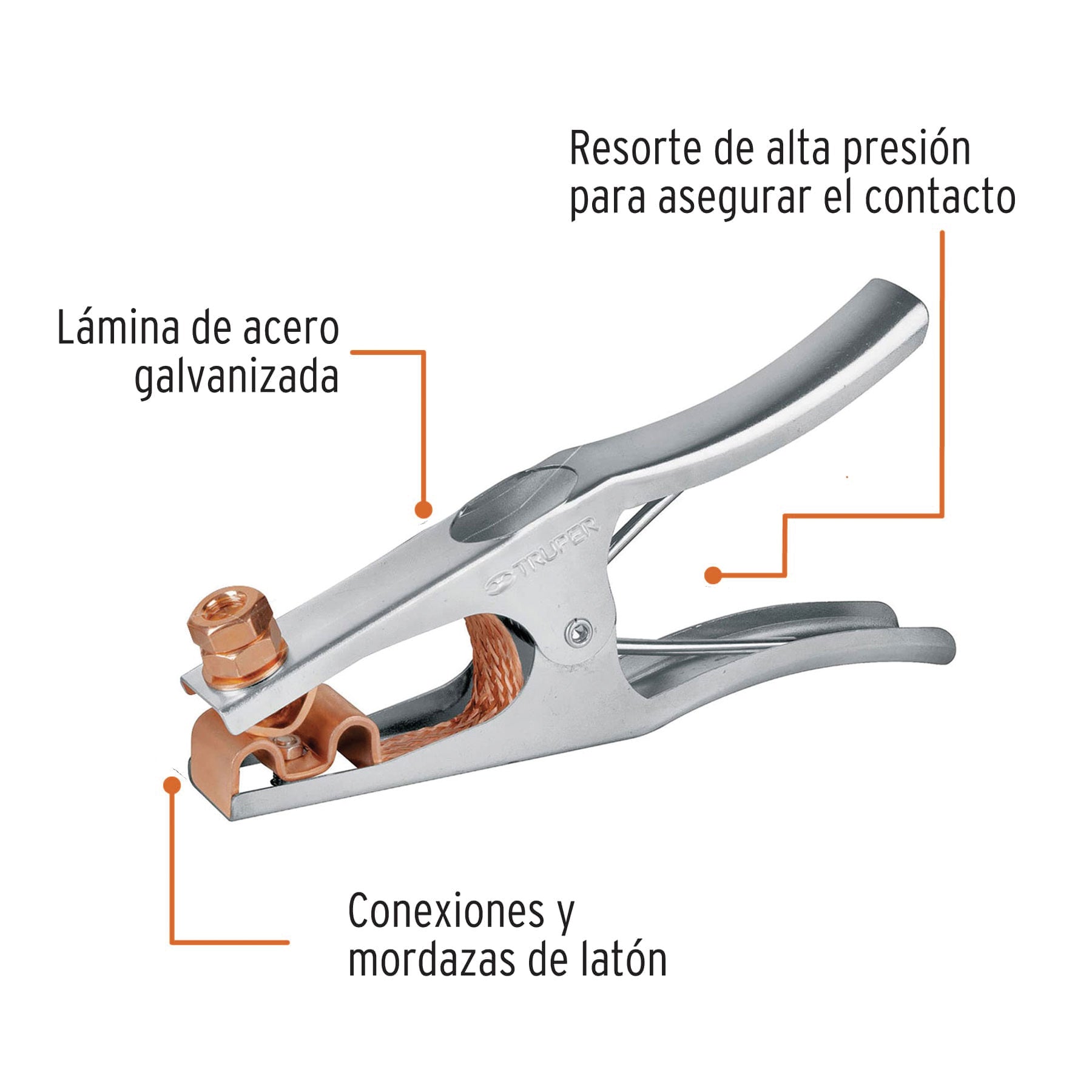 Pinza para tierra de 300 A, Truper