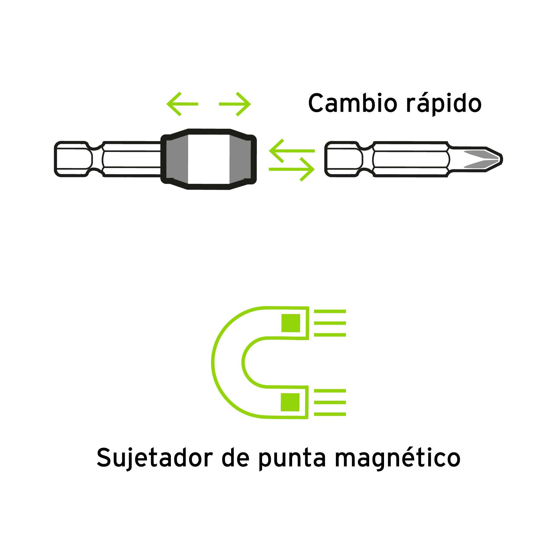 Extensión magnética 3?, para puntas, cambio rápido, Expert