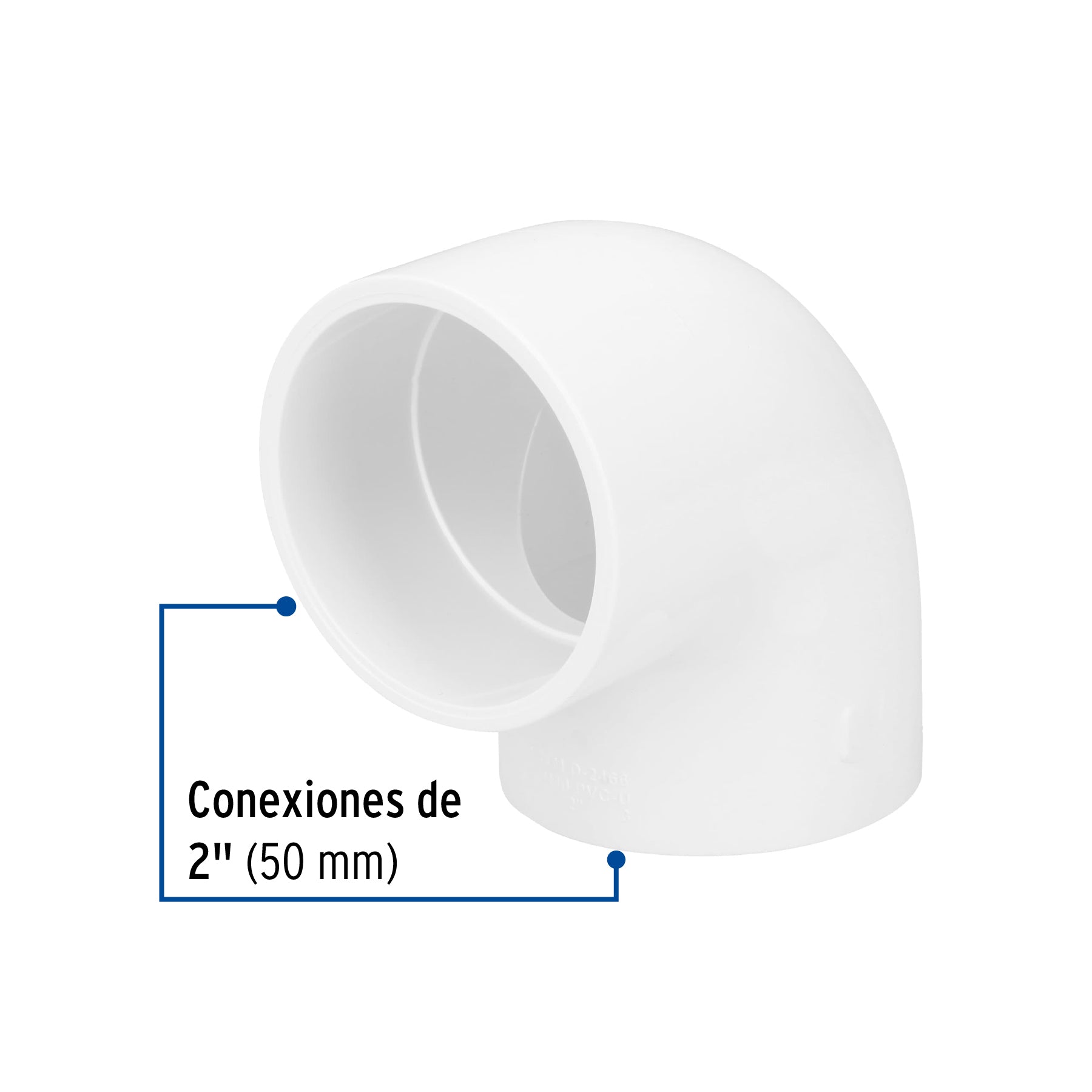 Codo 90∞ de PVC de 2", Foset