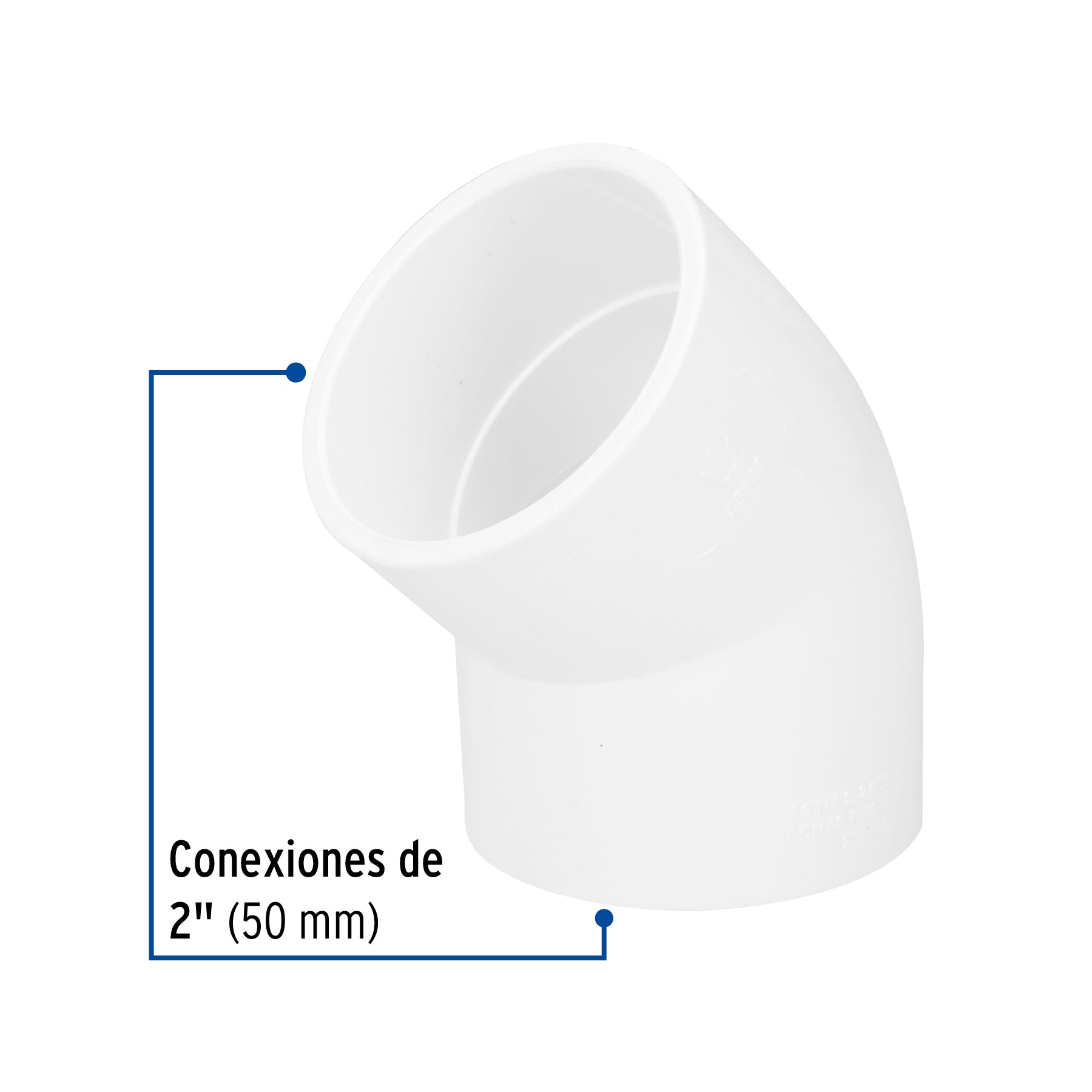 Codo 45∞ de PVC de 2", Foset