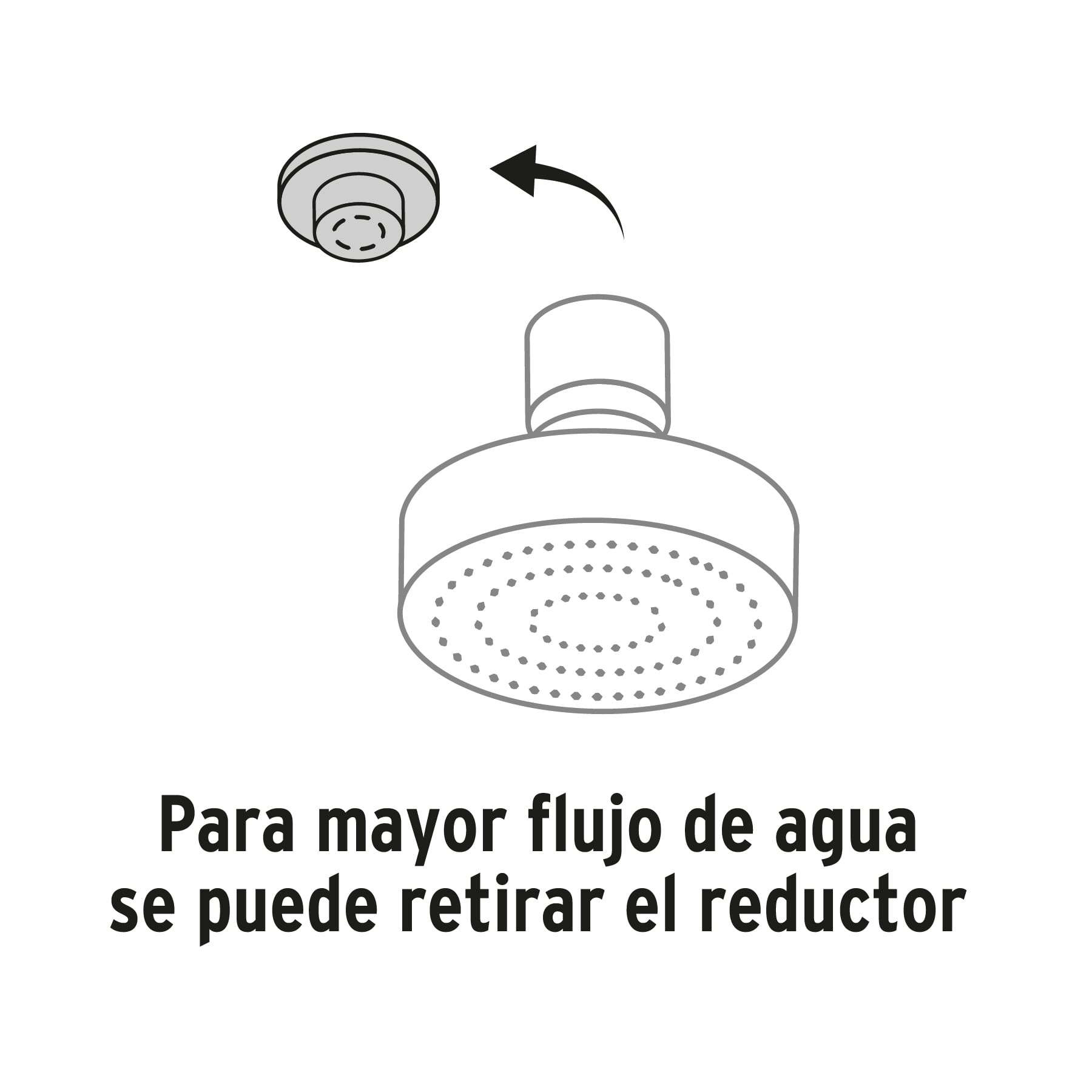 Regadera cromo 4" plato redondo, con brazo, Foset Element