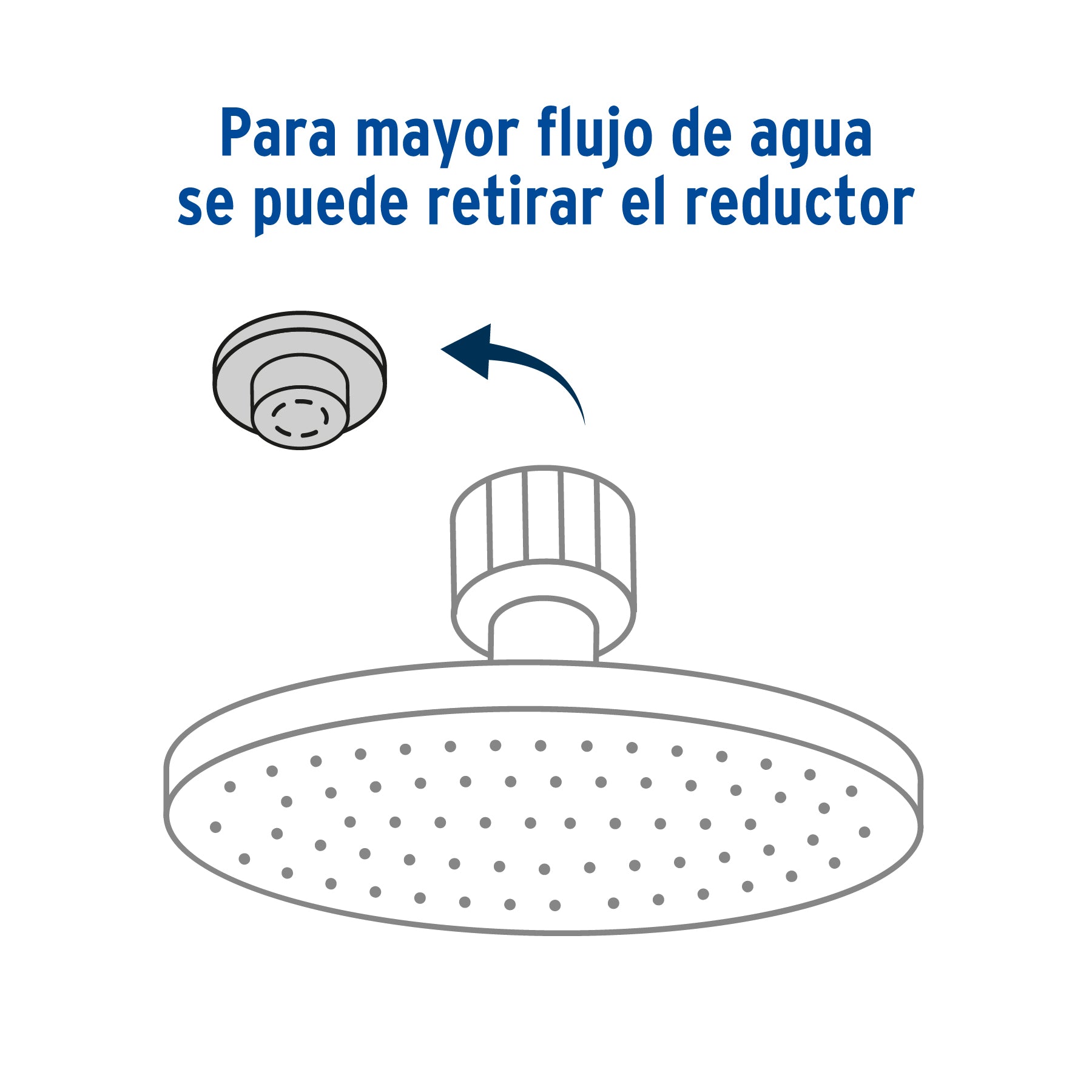 Regadera plato redondo 8" con brazo, cromo, Foset RIVIERA