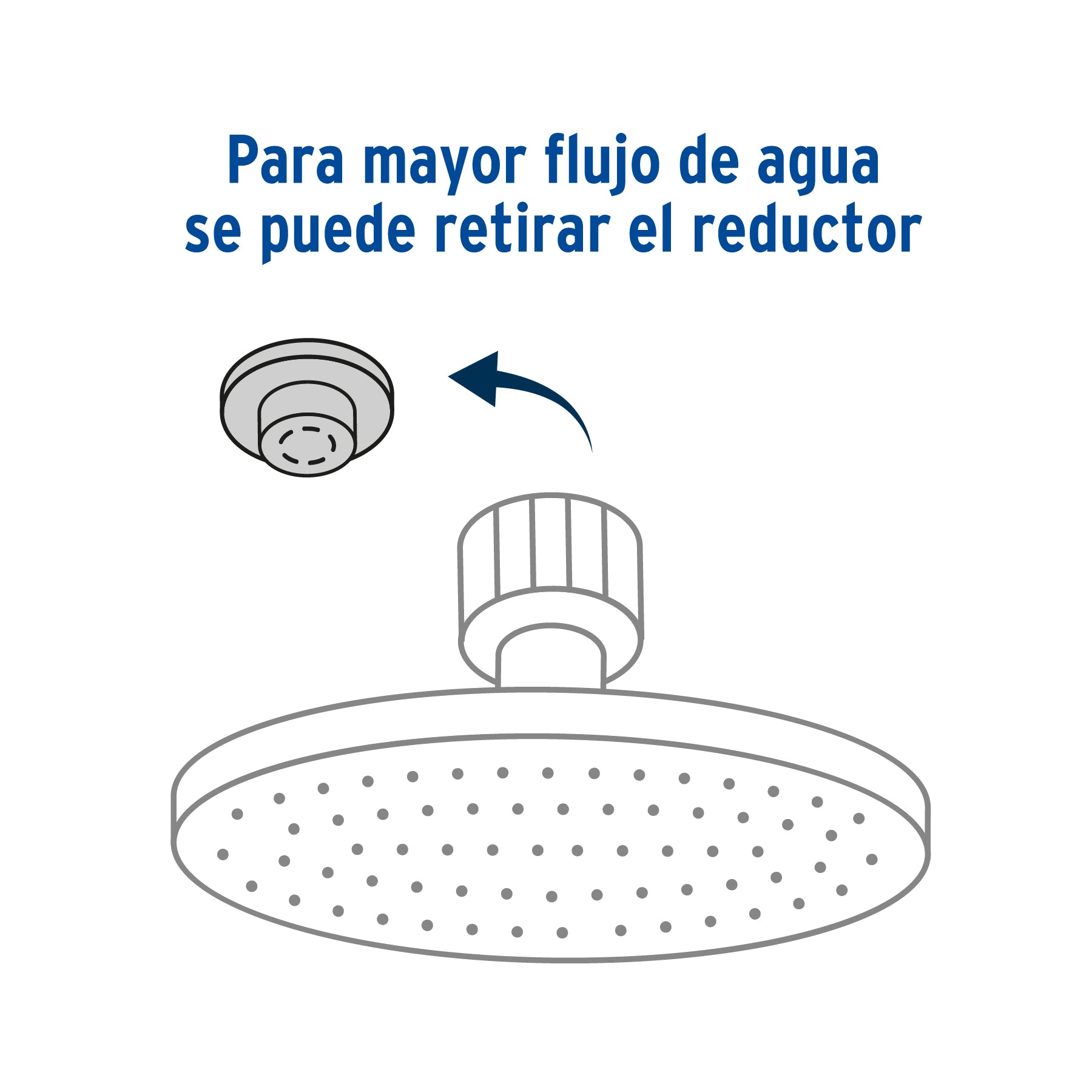 Regadera plato redondo 10" con brazo, cromo, Foset RIVIERA