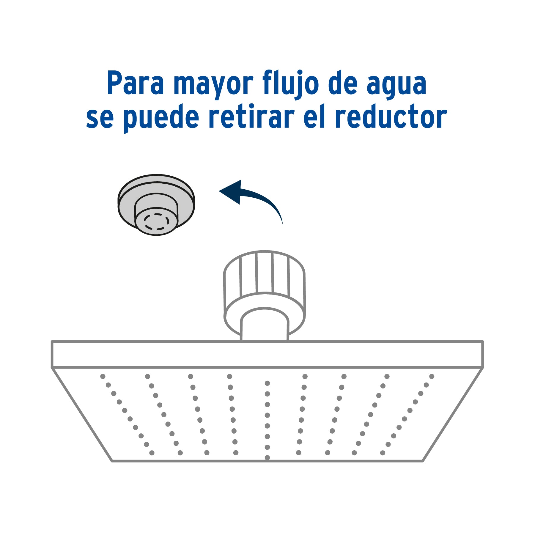 Regadera plato cuadrado 12" con brazo, cromo, Foset RIVIERA