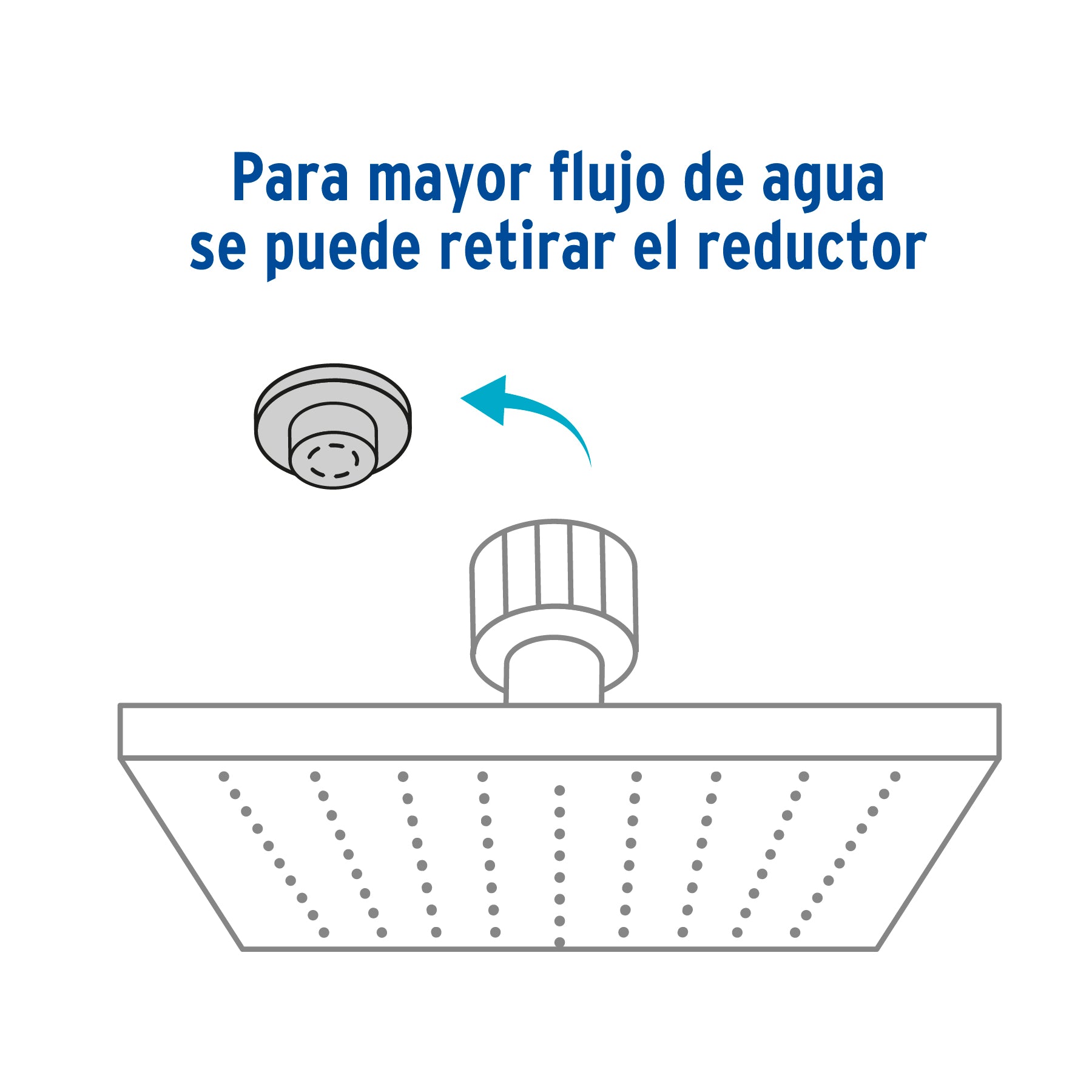 Regadera cuadrada ABS 8" acabado negro mate con brazo, Foset