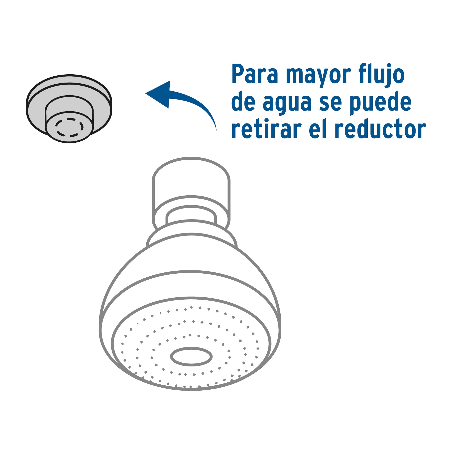 Regadera redonda de ABS 3" sin brazo, Foset Basic