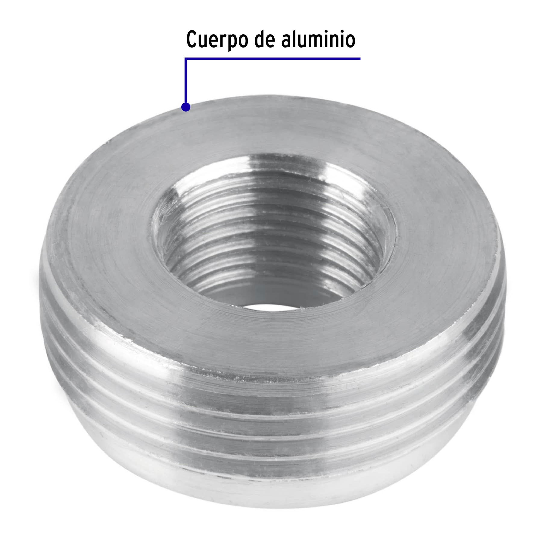 Reducción bushing de 1-1/4" a 1/2", Volteck