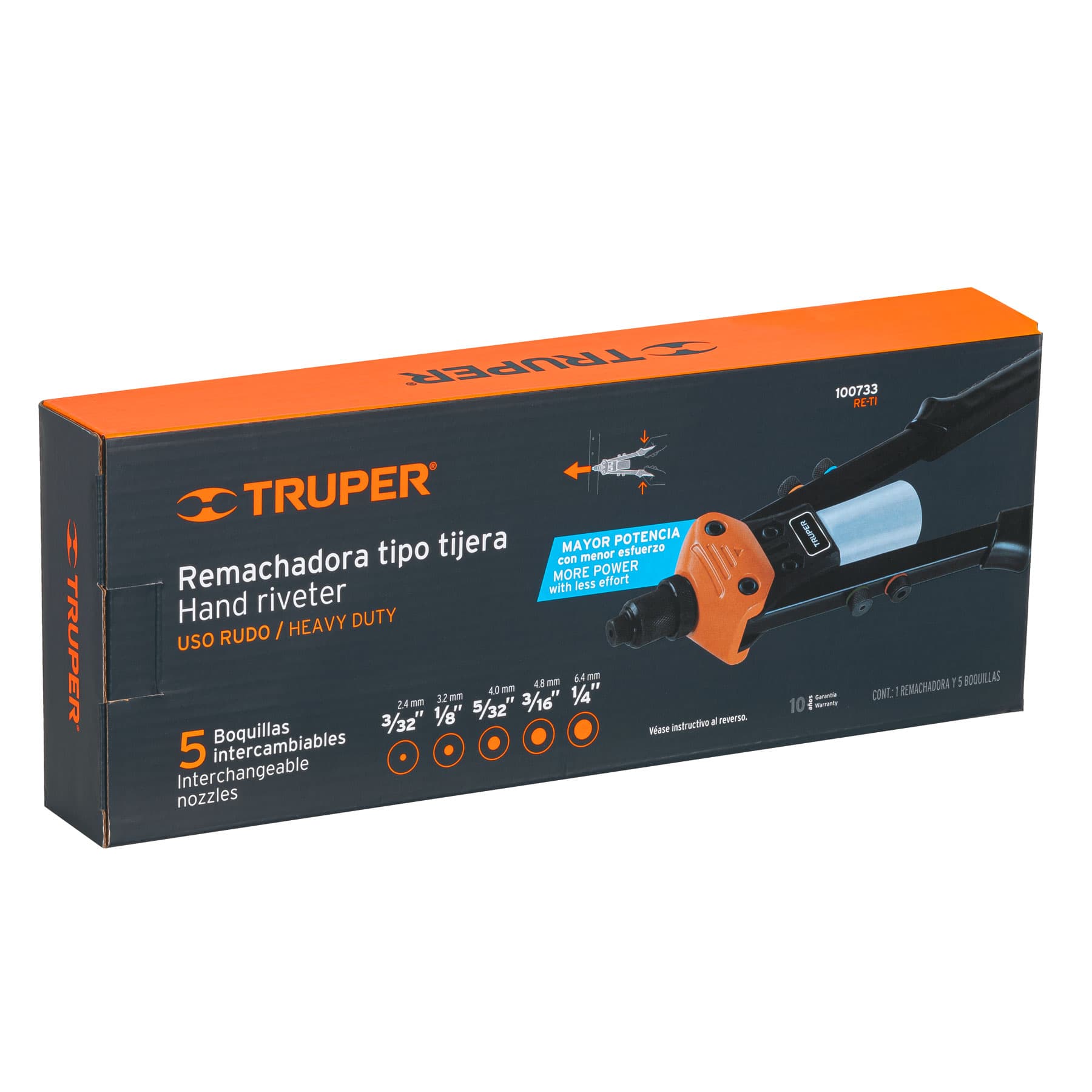 Remachadora de uso rudo tipo tijera, 13", Truper