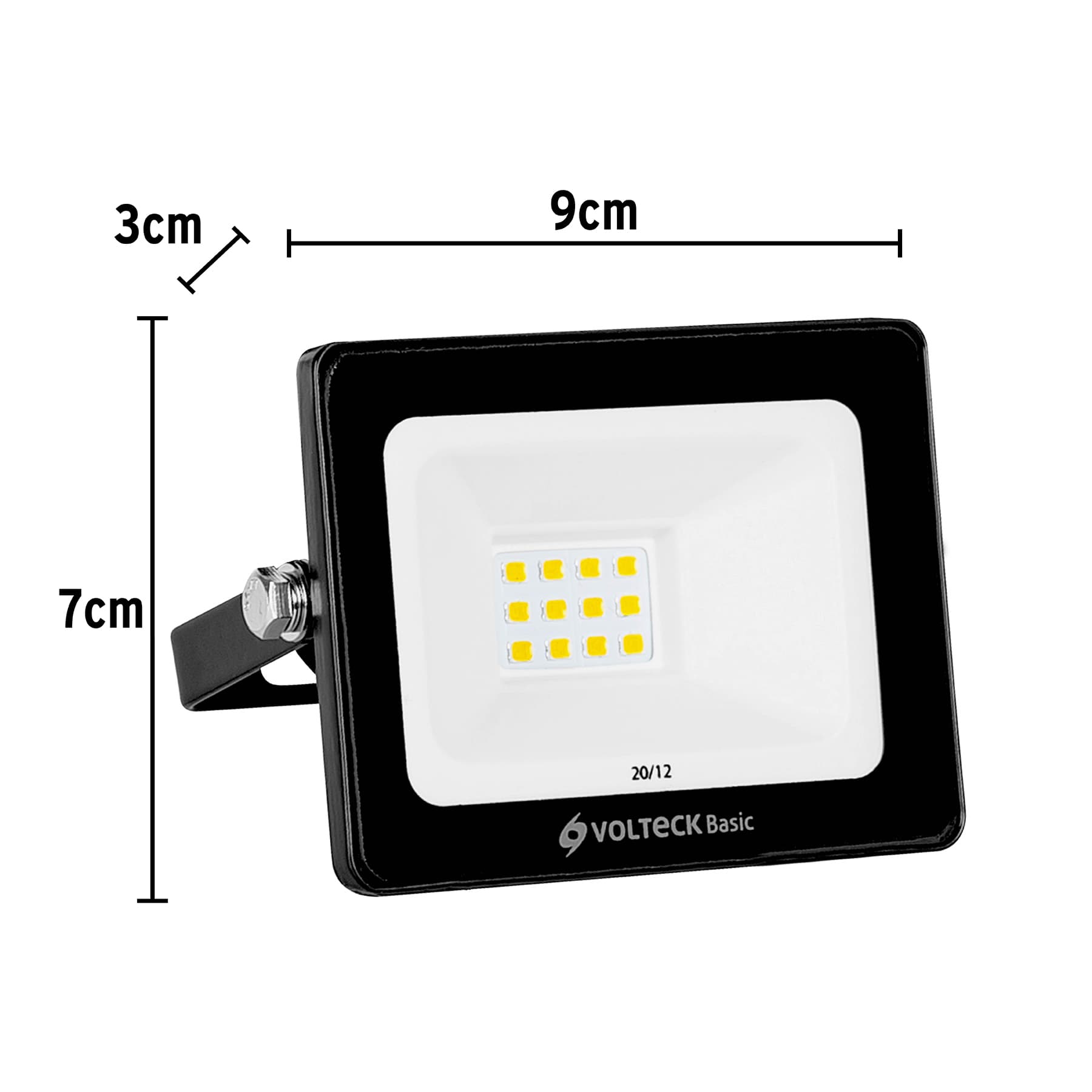 Reflector ultra delgado LED 10 W luz cálida, Volteck Basic