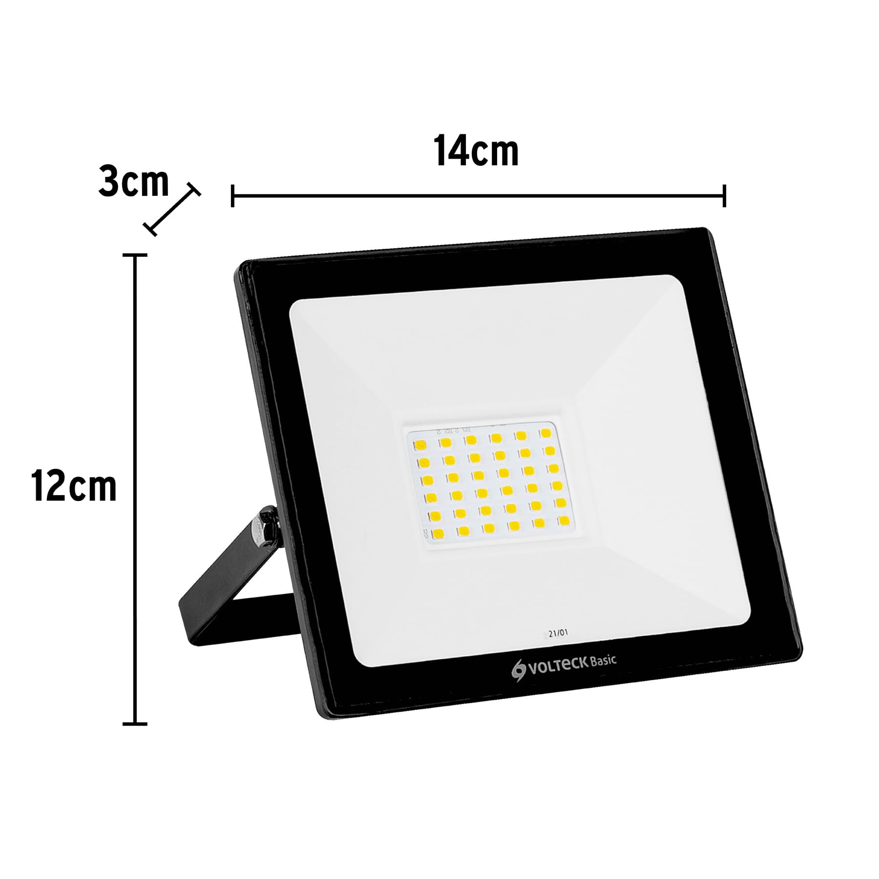 Reflector ultra delgado LED 30 W luz de día, Volteck Basic