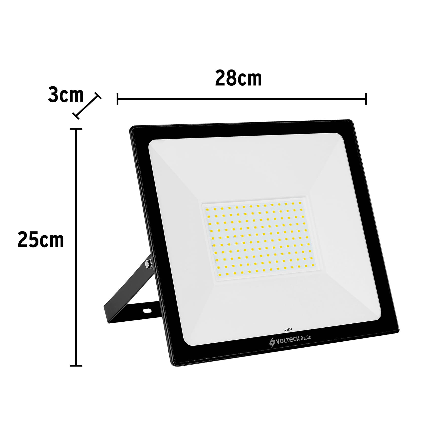 Reflector ultra delgado LED 100 W luz cálida, Volteck Basic