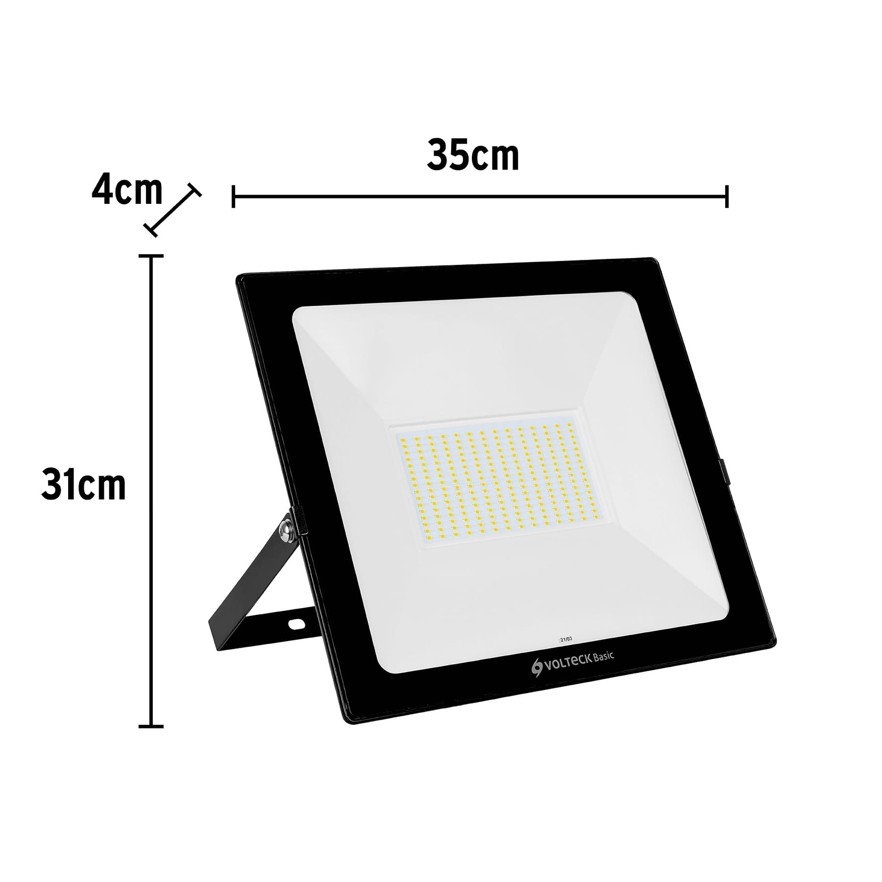 Reflector ultra delgado LED 150 W luz cálida, Volteck Basic