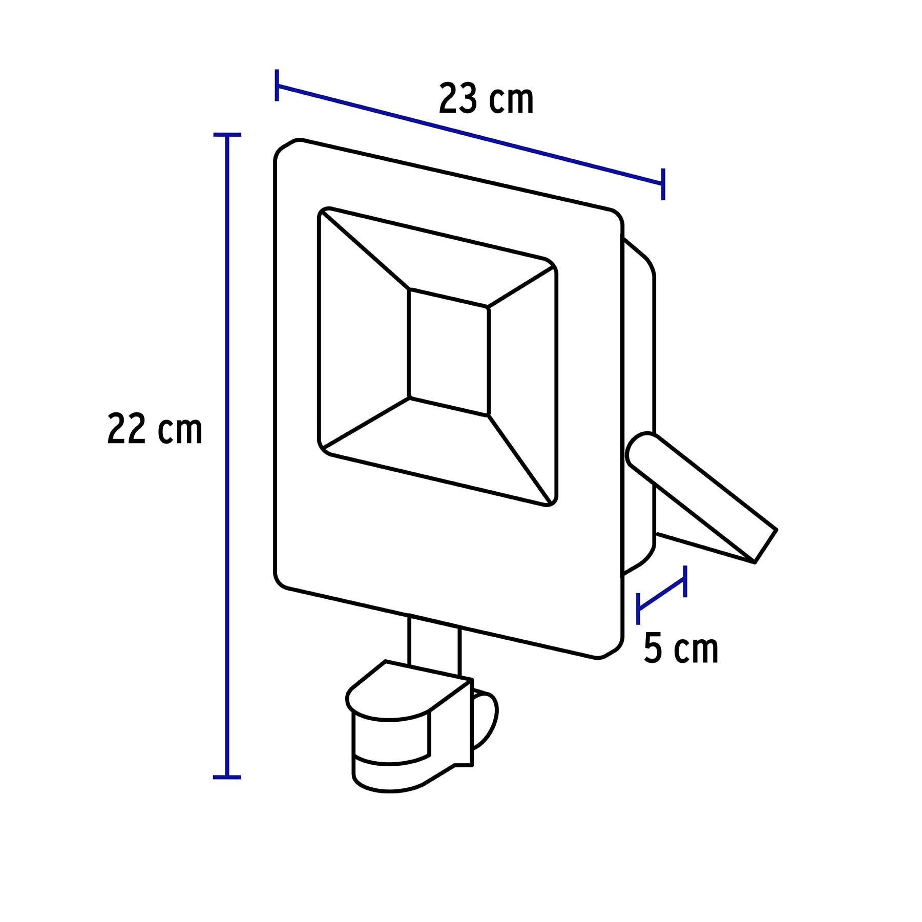 Reflector LED 30 W alta intensidad con sensor de movimiento