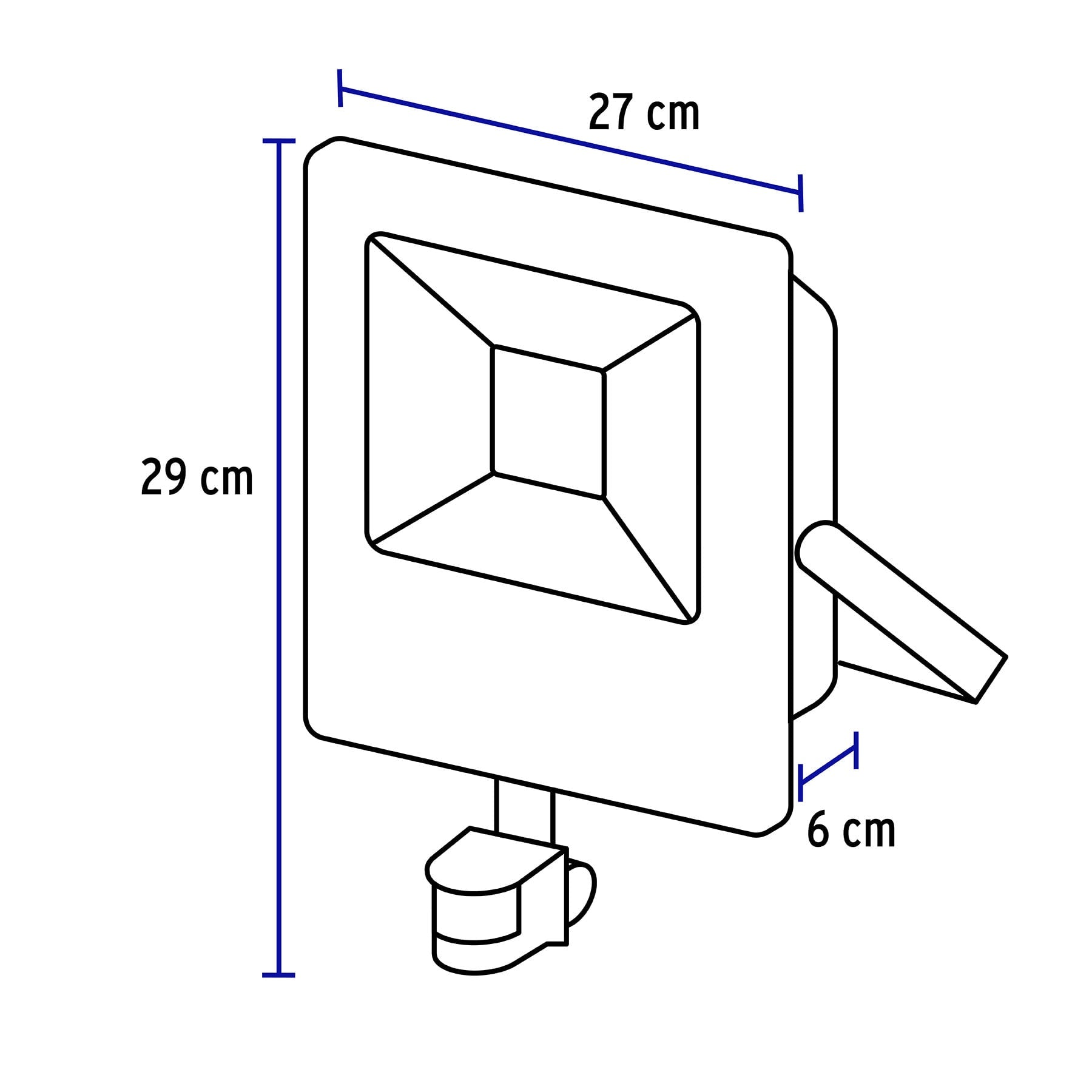 Reflector LED 50 W alta intensidad con sensor de movimiento