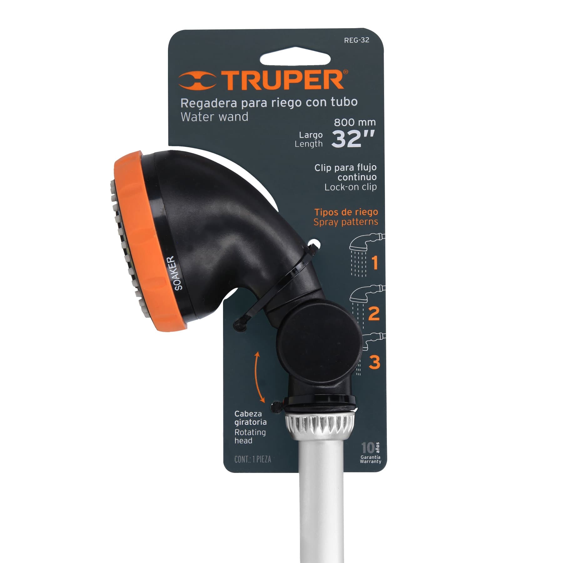 Pistola para riego tipo regadera de 32", Truper