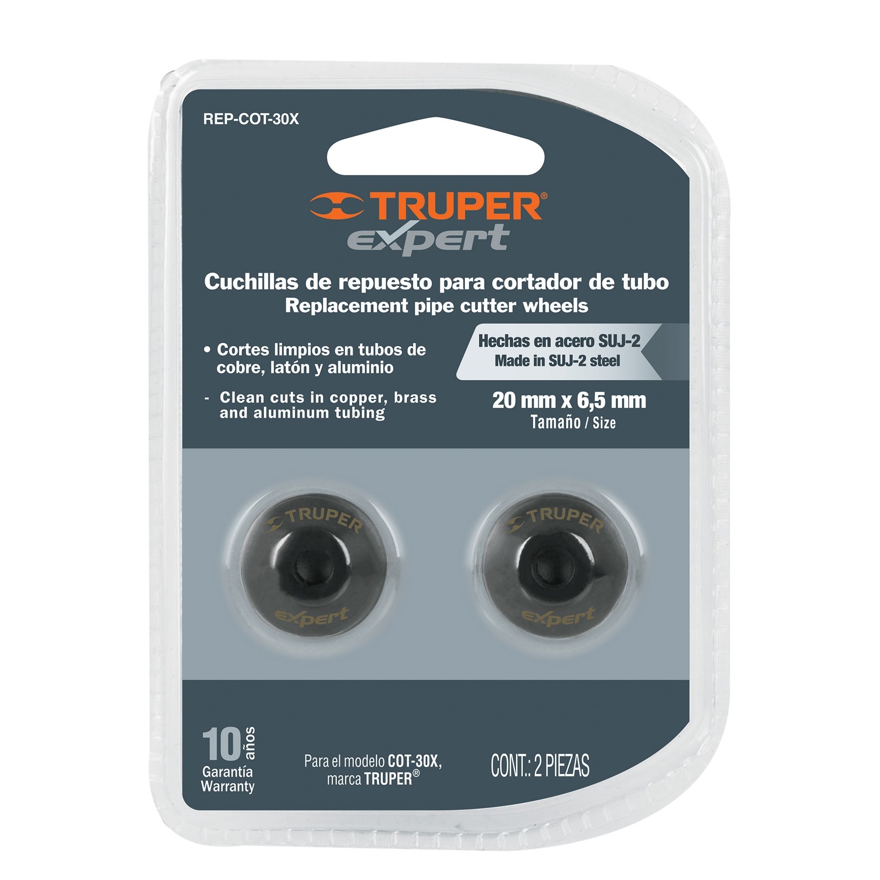 Blíster con 2 cuchillas para cortador de tubo COT-30X