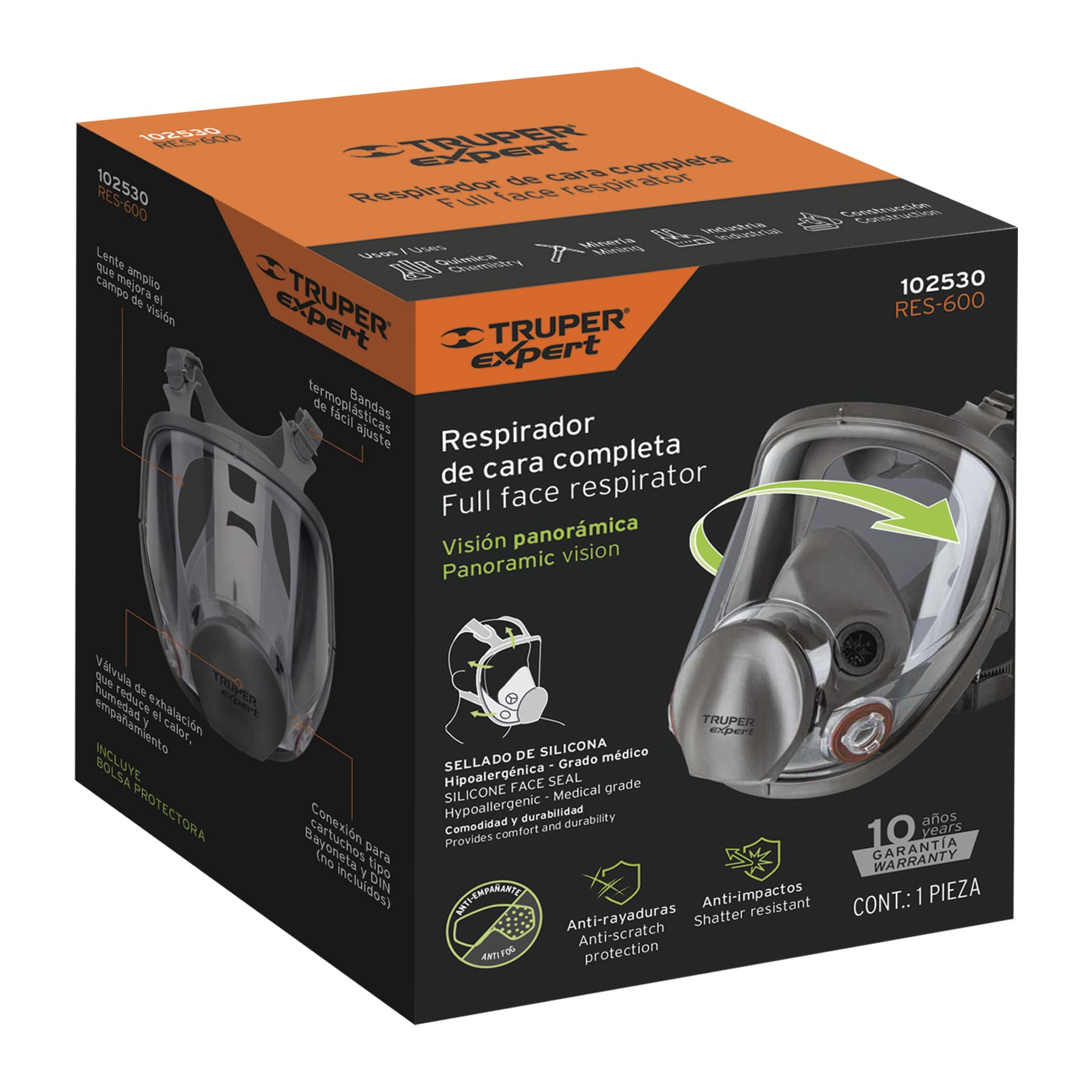 Respirador de cara completa, Truper