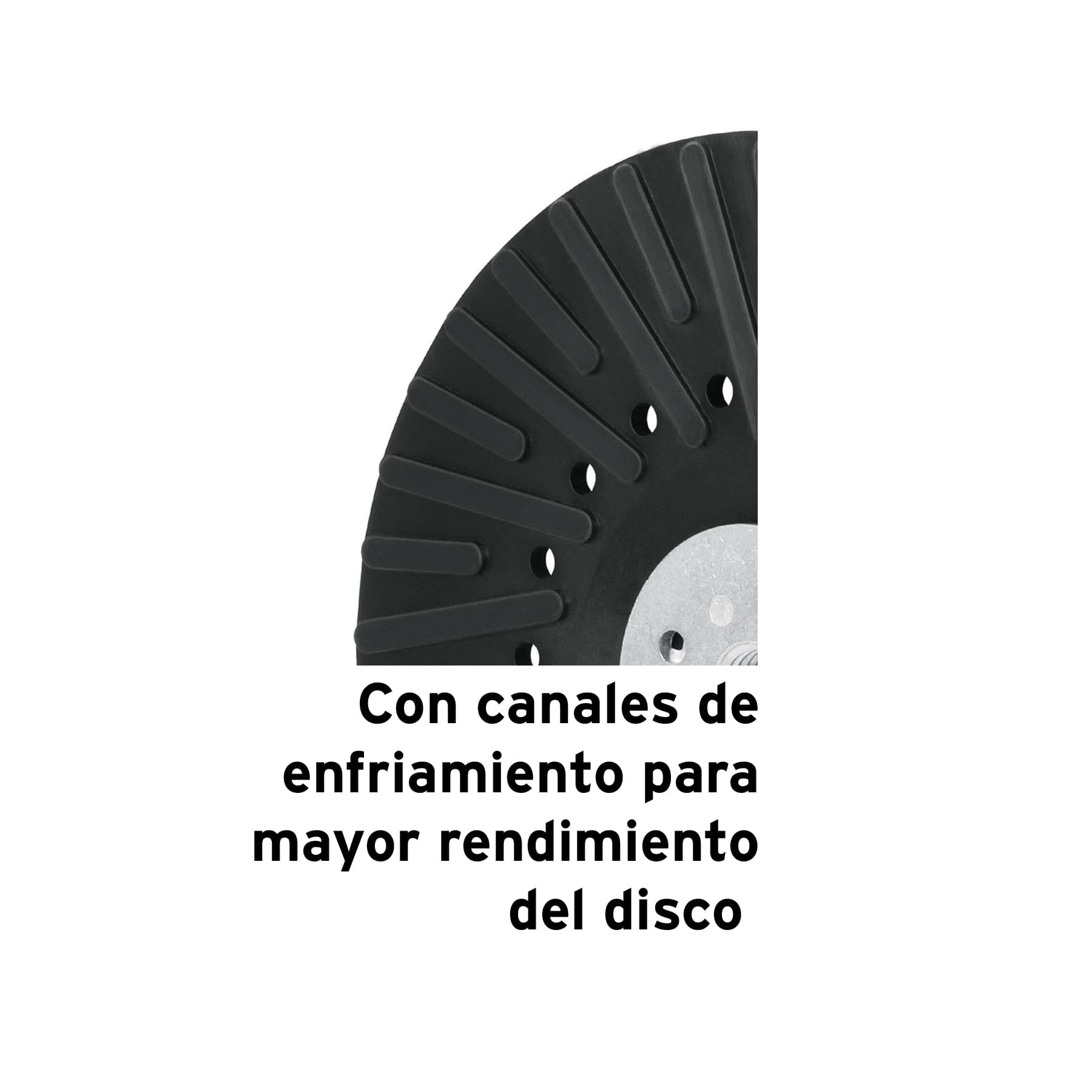 Respaldo para discos de lija 7", eje 5/8, Truper