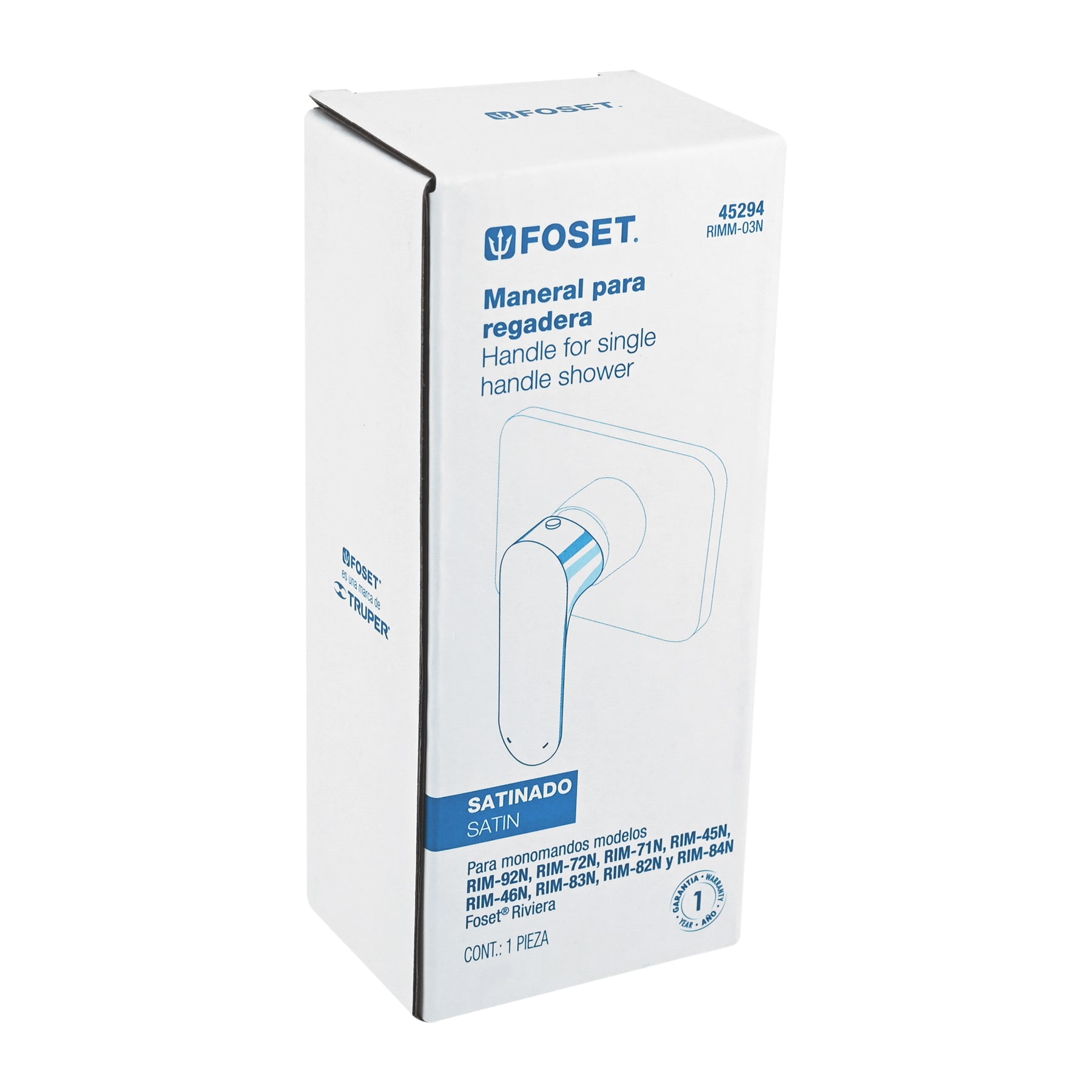 Maneral de palanca para monomandos, satín, Riviera