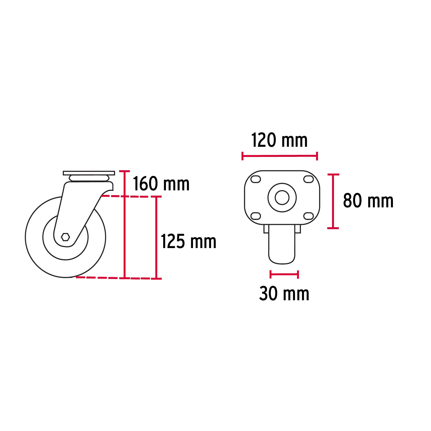 Rodaja de repuesto 5" para DIA-300P, placa fija, Fiero