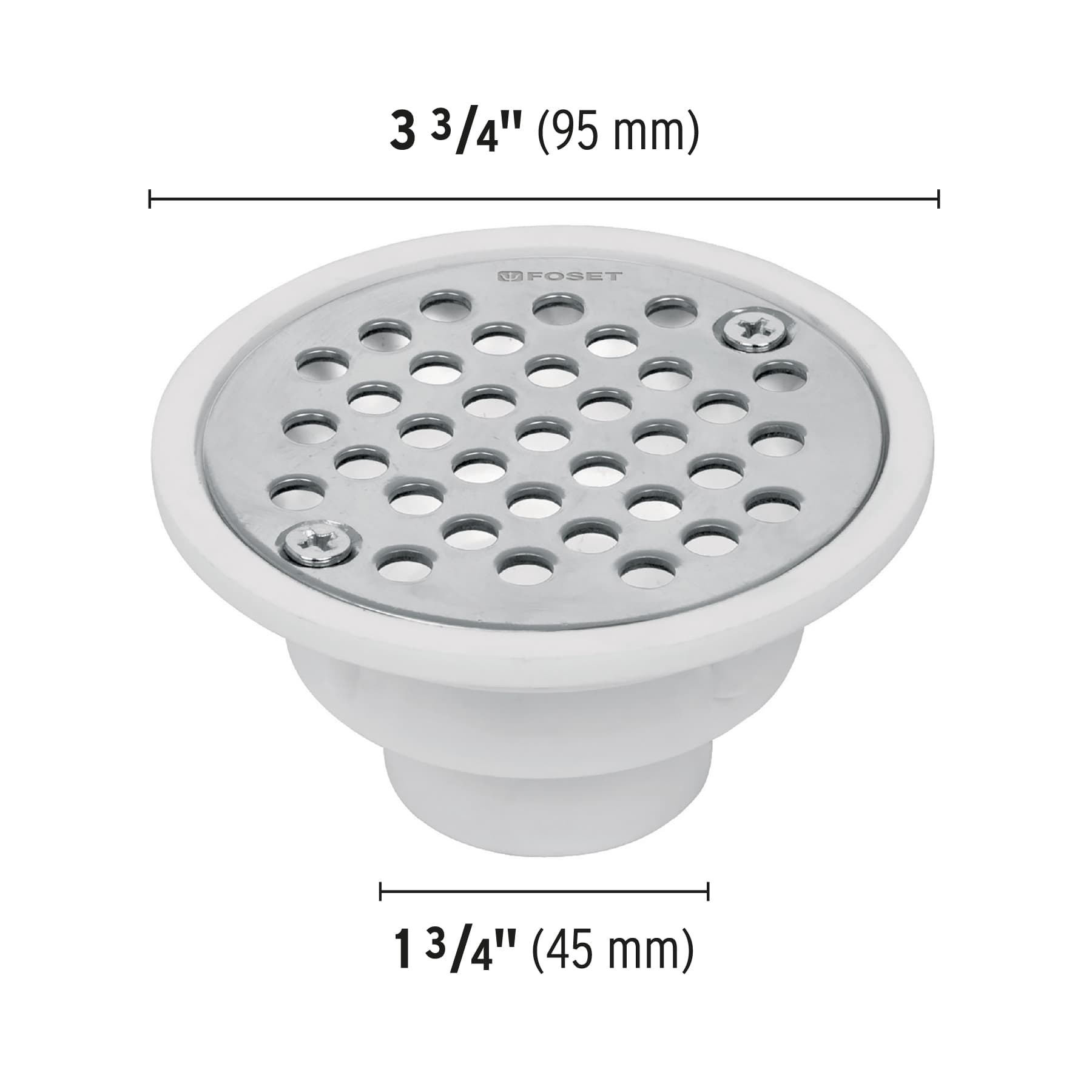 Resumidero polipropileno, redondo, modelo "C", 3-3/4", Basic