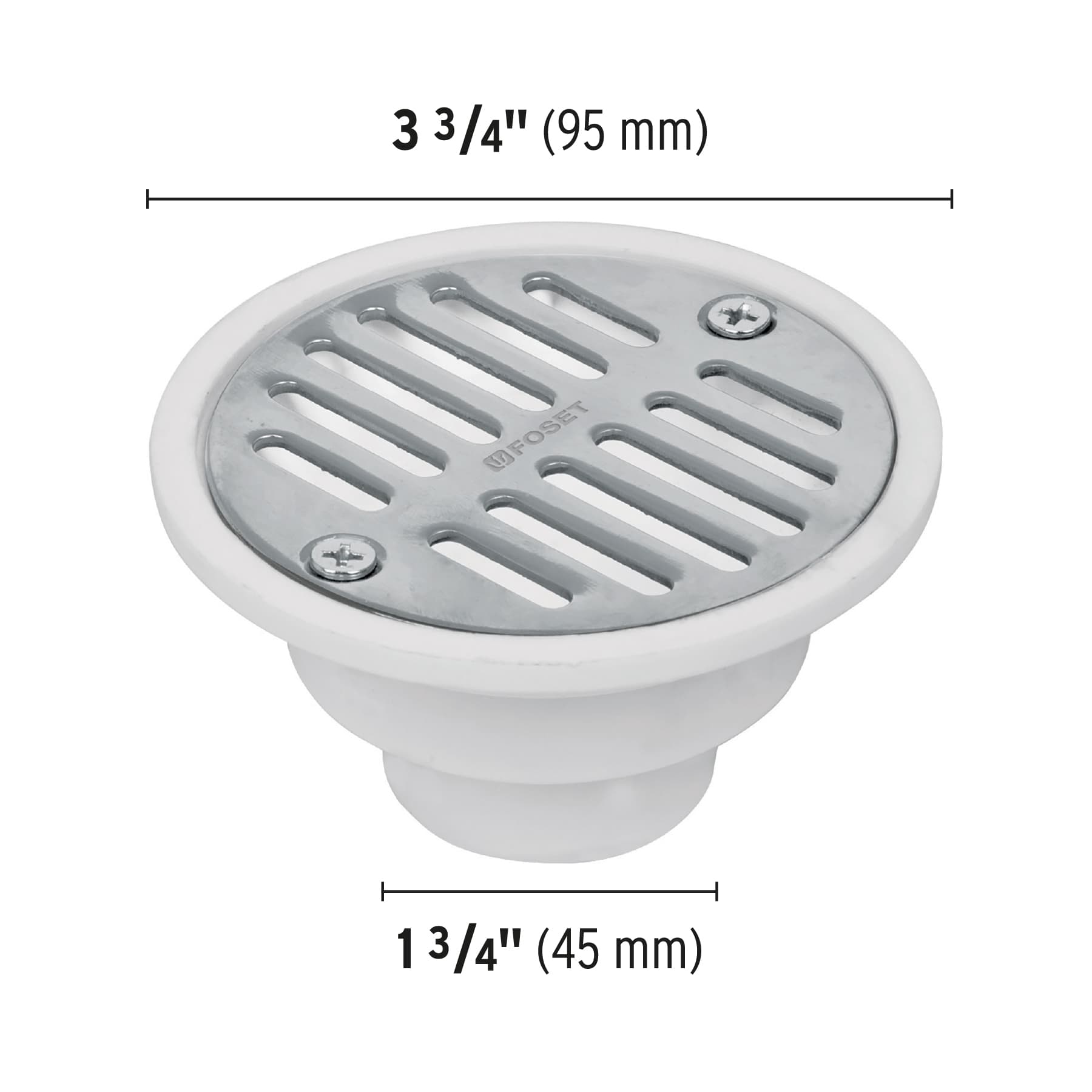 Resumidero polipropileno, redondo, modelo "A", 3-3/4", Basic