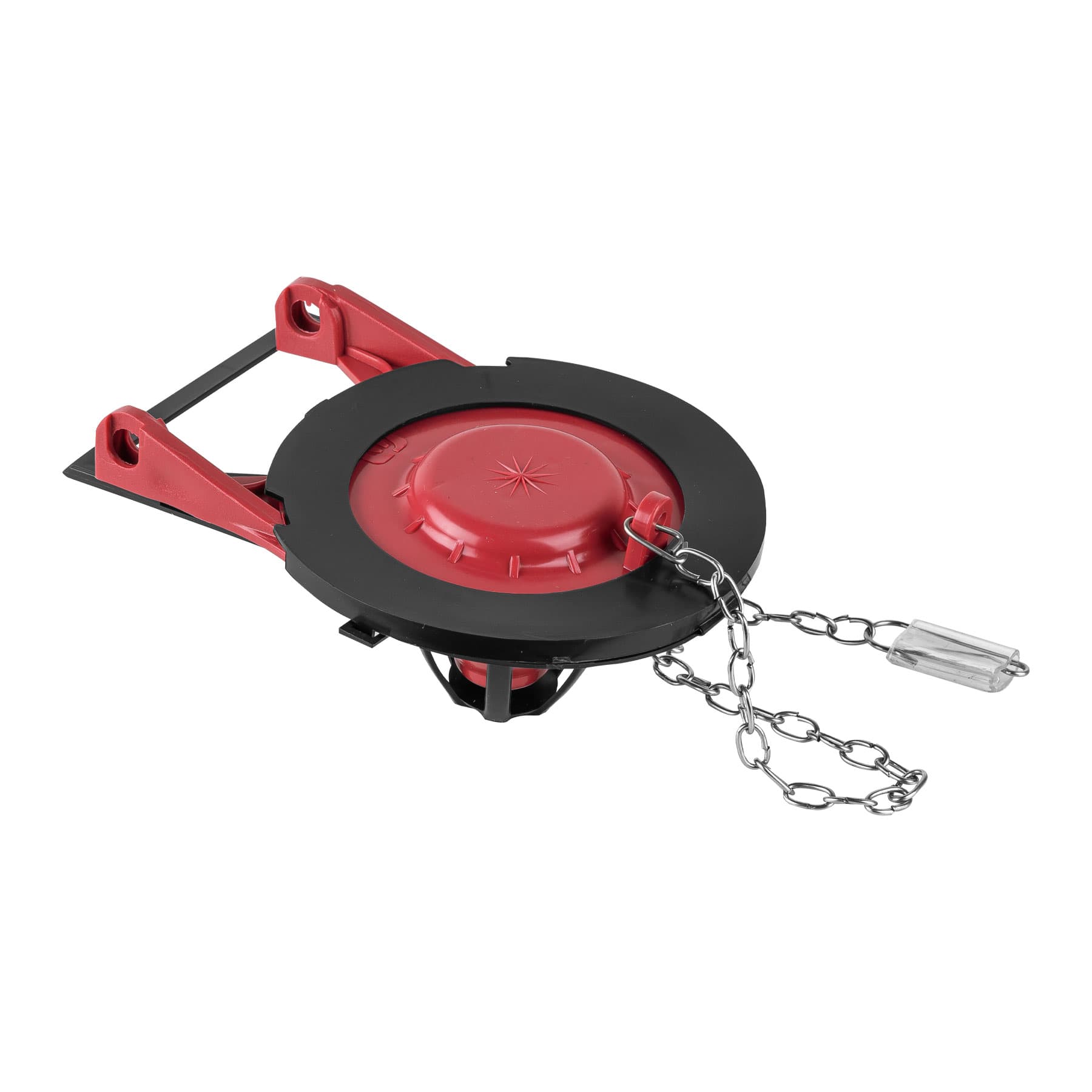 Sapo 3" para WC, silicona, rojo, cadena inoxidable Foset