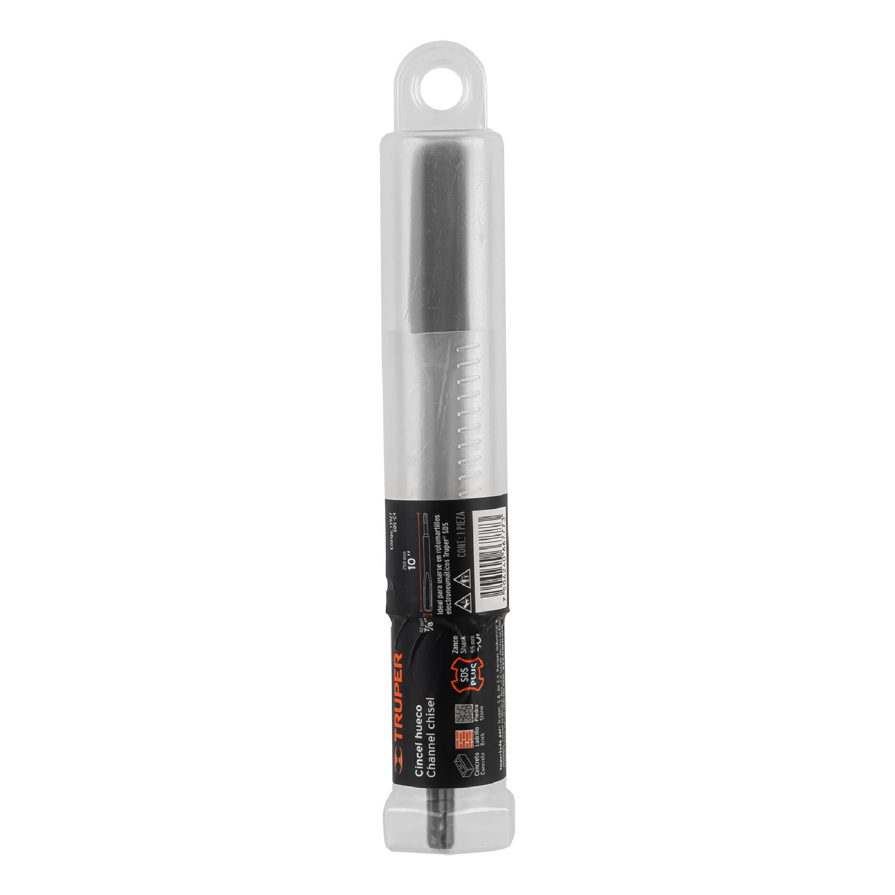 Cincel hueco para acanalado SDS plus 3/4" x 10", Truper