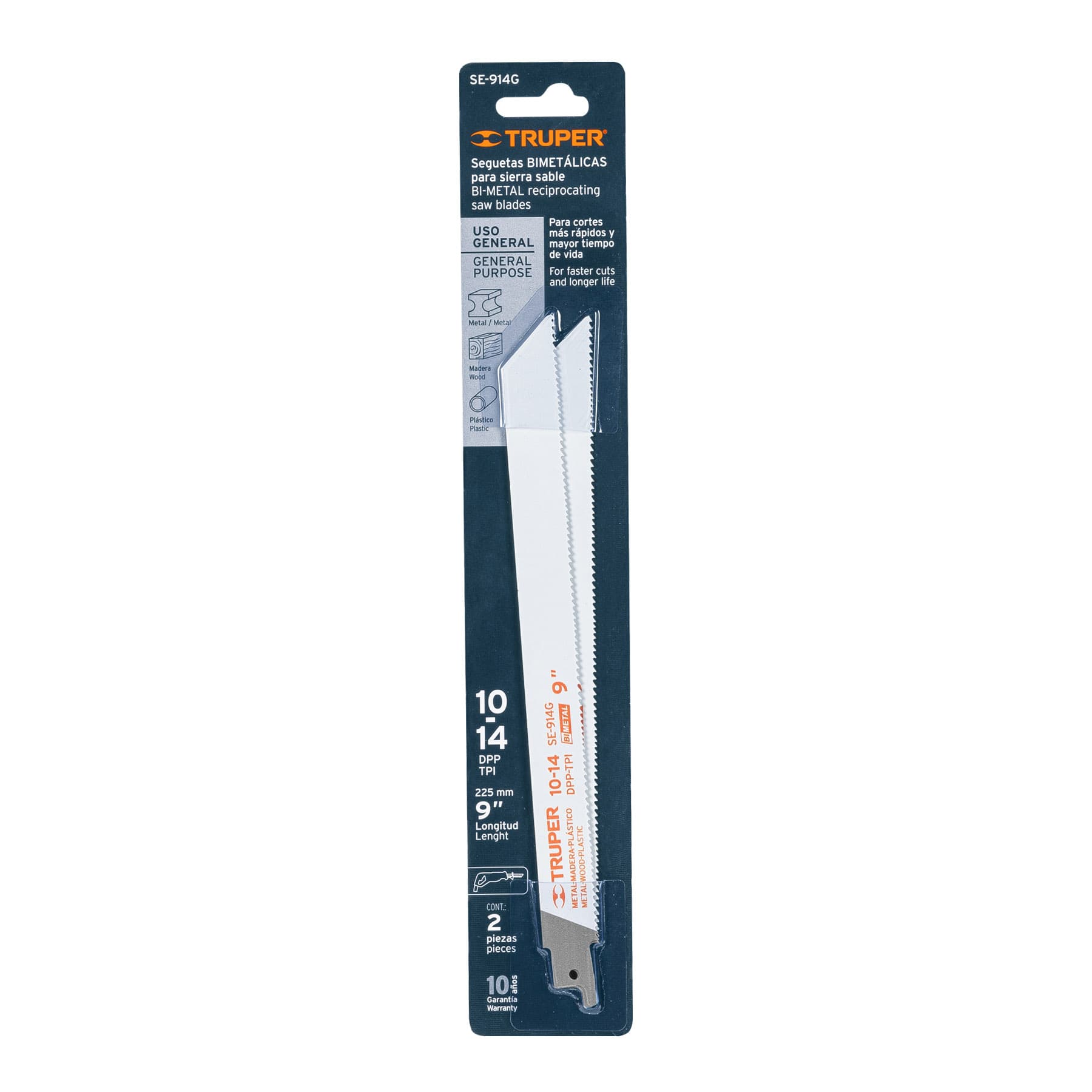 Blíster con 2 seguetas sierra sable 9" 10-14 DPP uso general