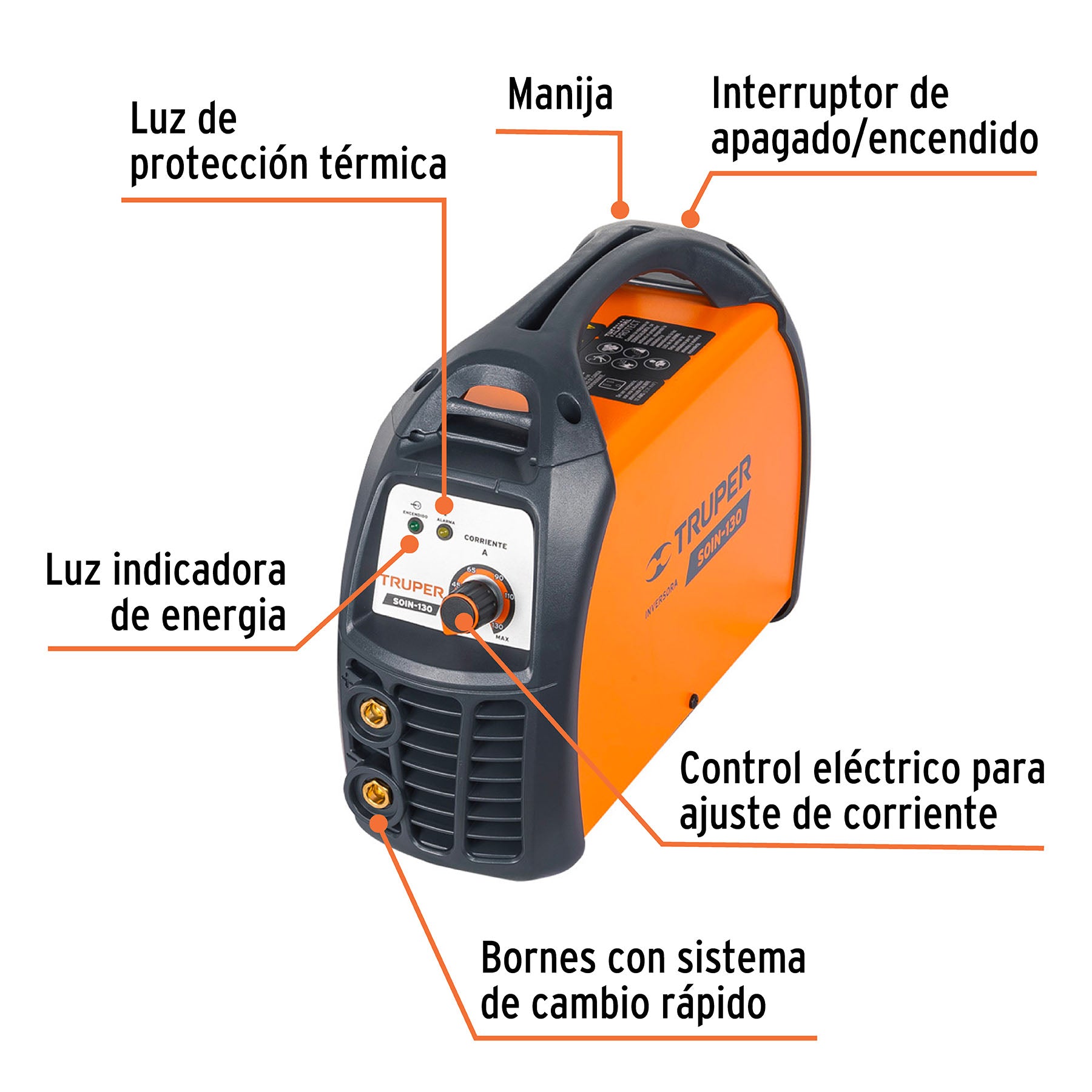 Soldadora inversora 130A, 127V, Truper