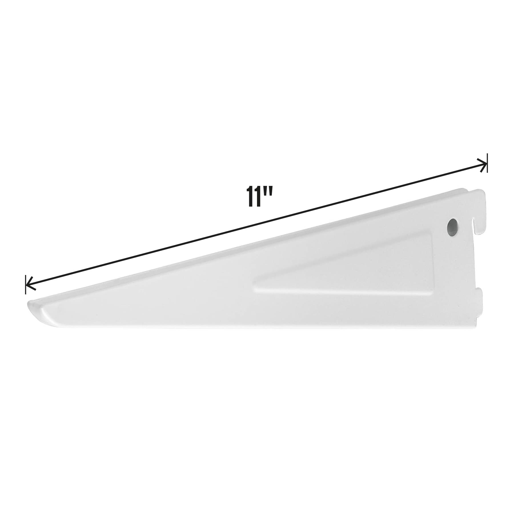 Ménsula plana blanca para cremallera doble, 27cm, Fiero