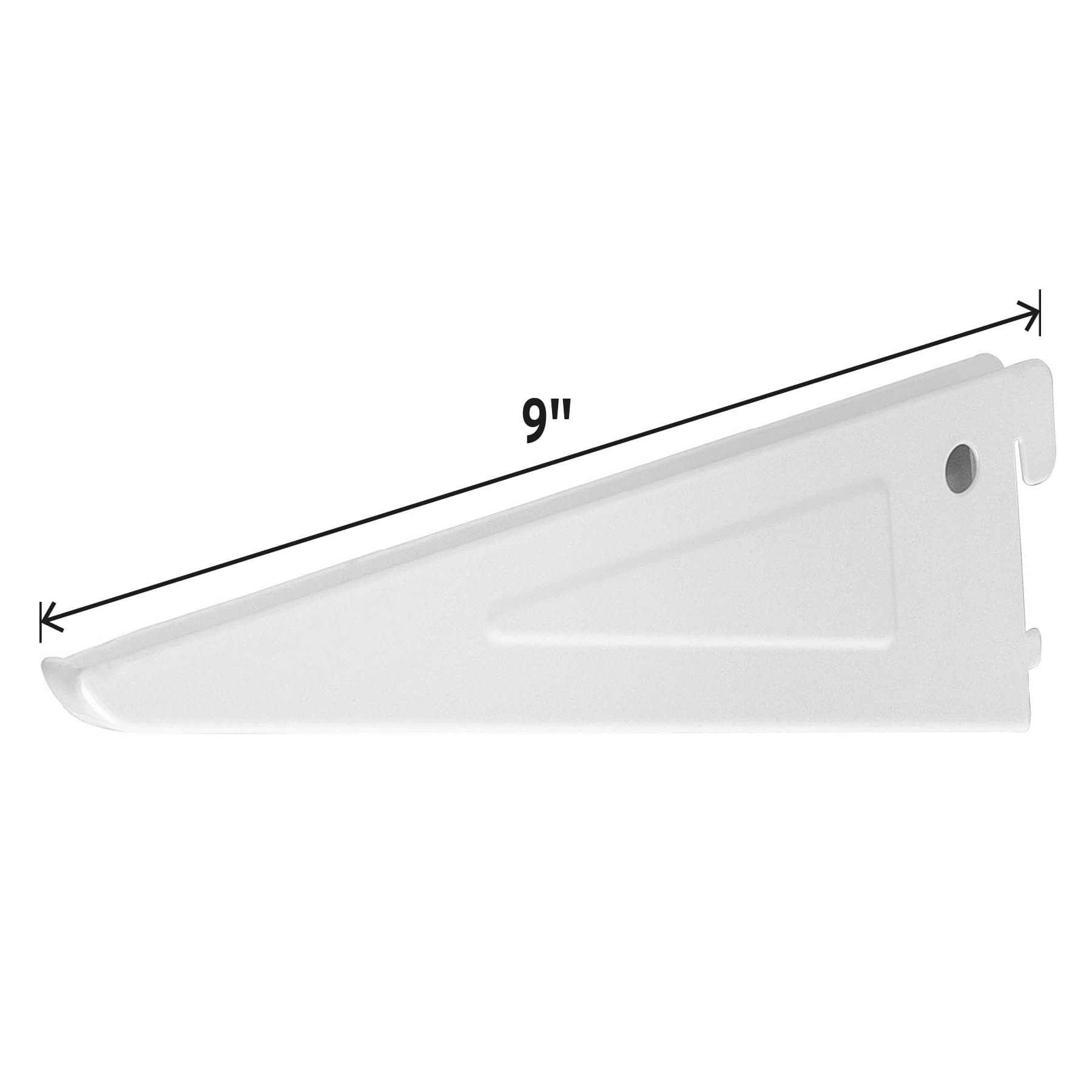 Ménsula plana blanca para cremallera doble, 22cm, Fiero
