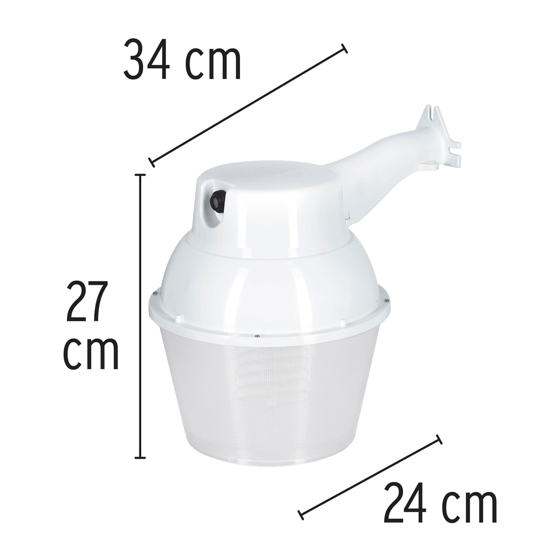 Luminario suburbano de ABS 65 W sensor de luz, con lámpara