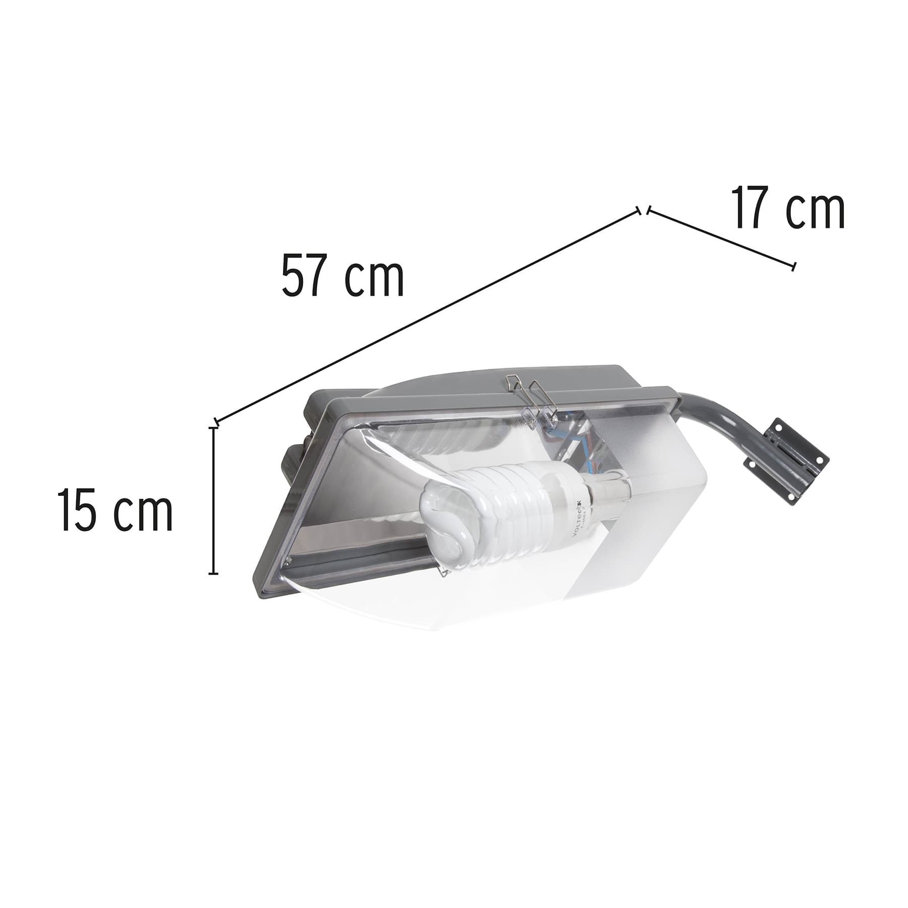 Luminario suburbano de ABS 45 W sensor de luz, con lámpara