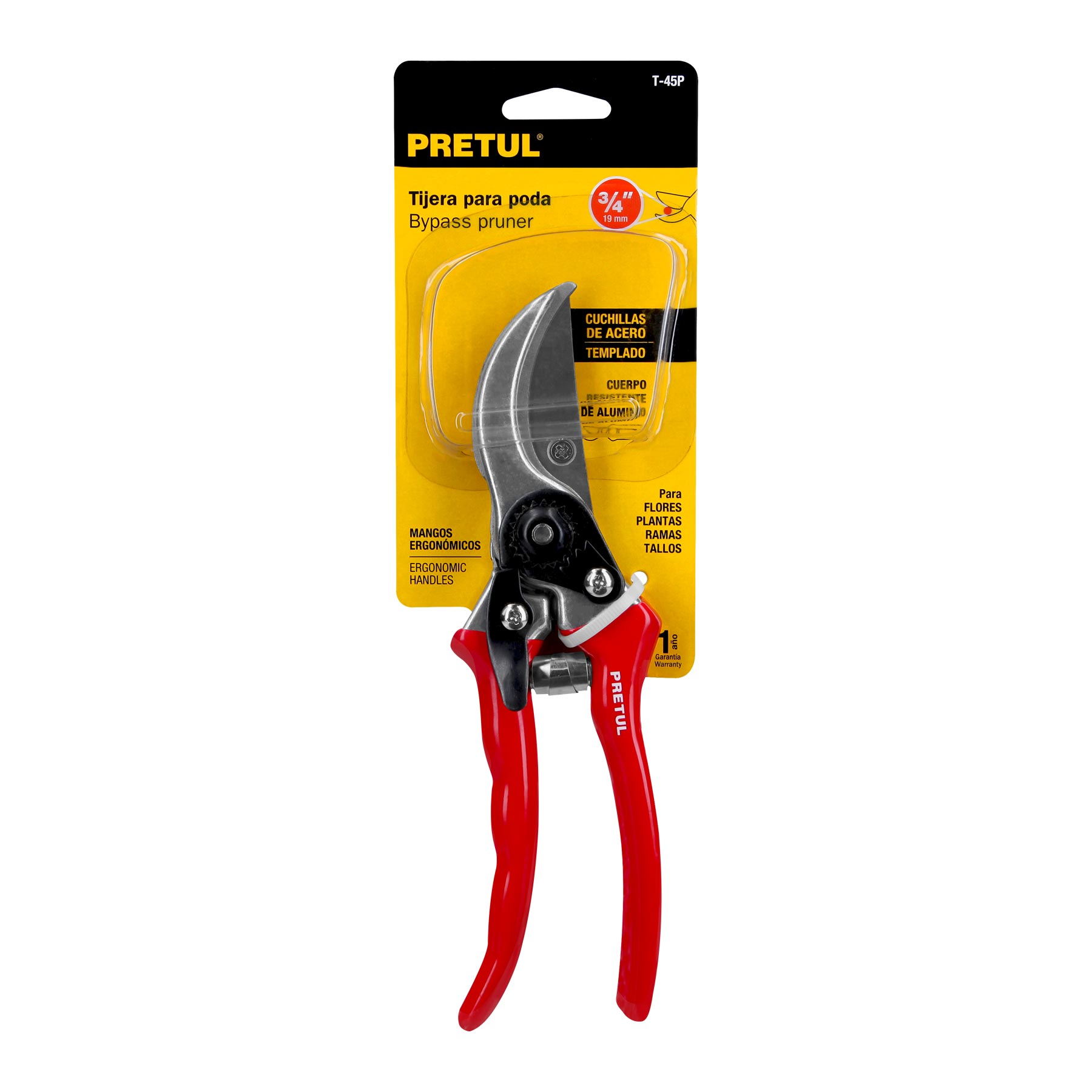 Tijera para poda 8" cuchilla de paso, Pretul