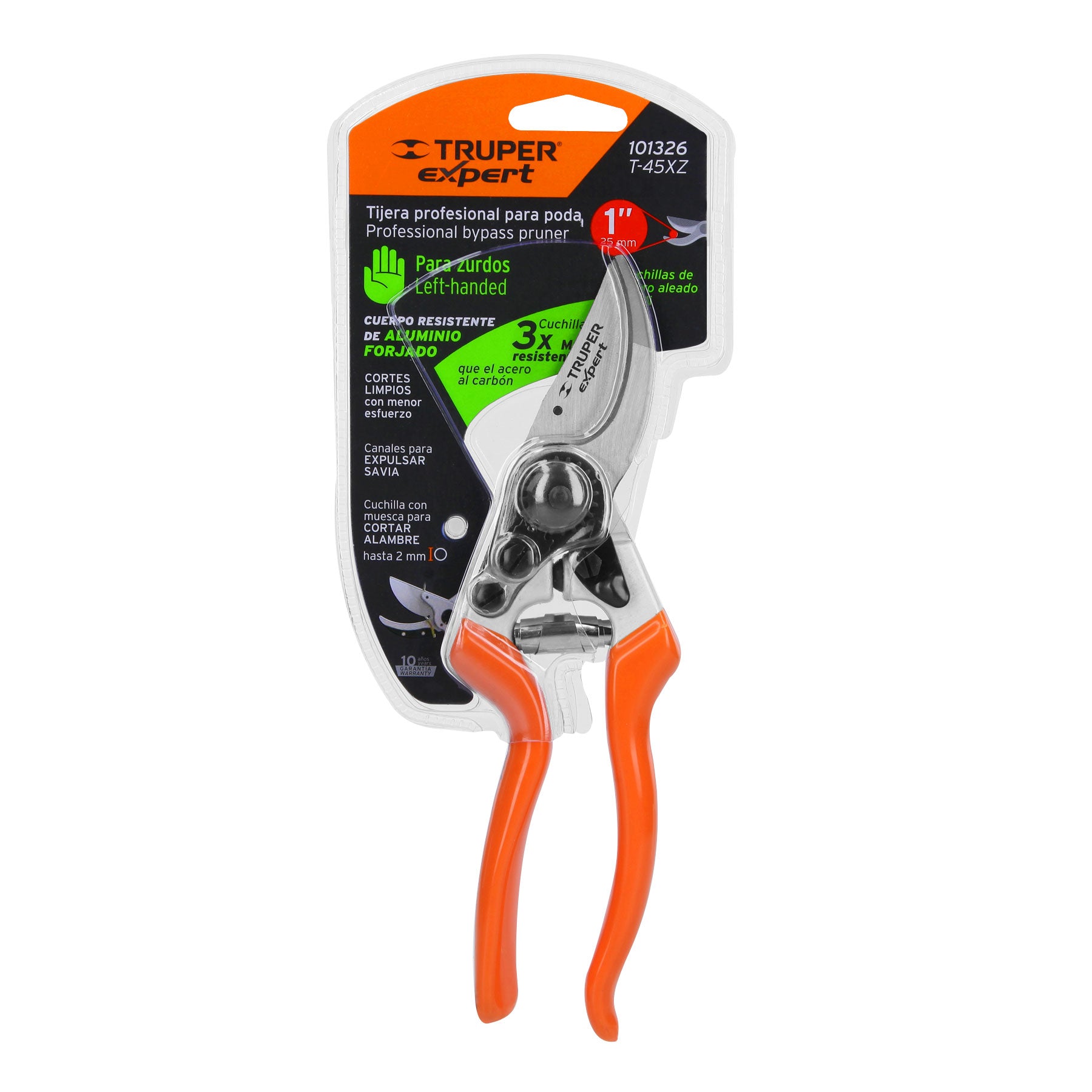 Tijera para poda 8" de aluminio forjado para zurdo, Expert