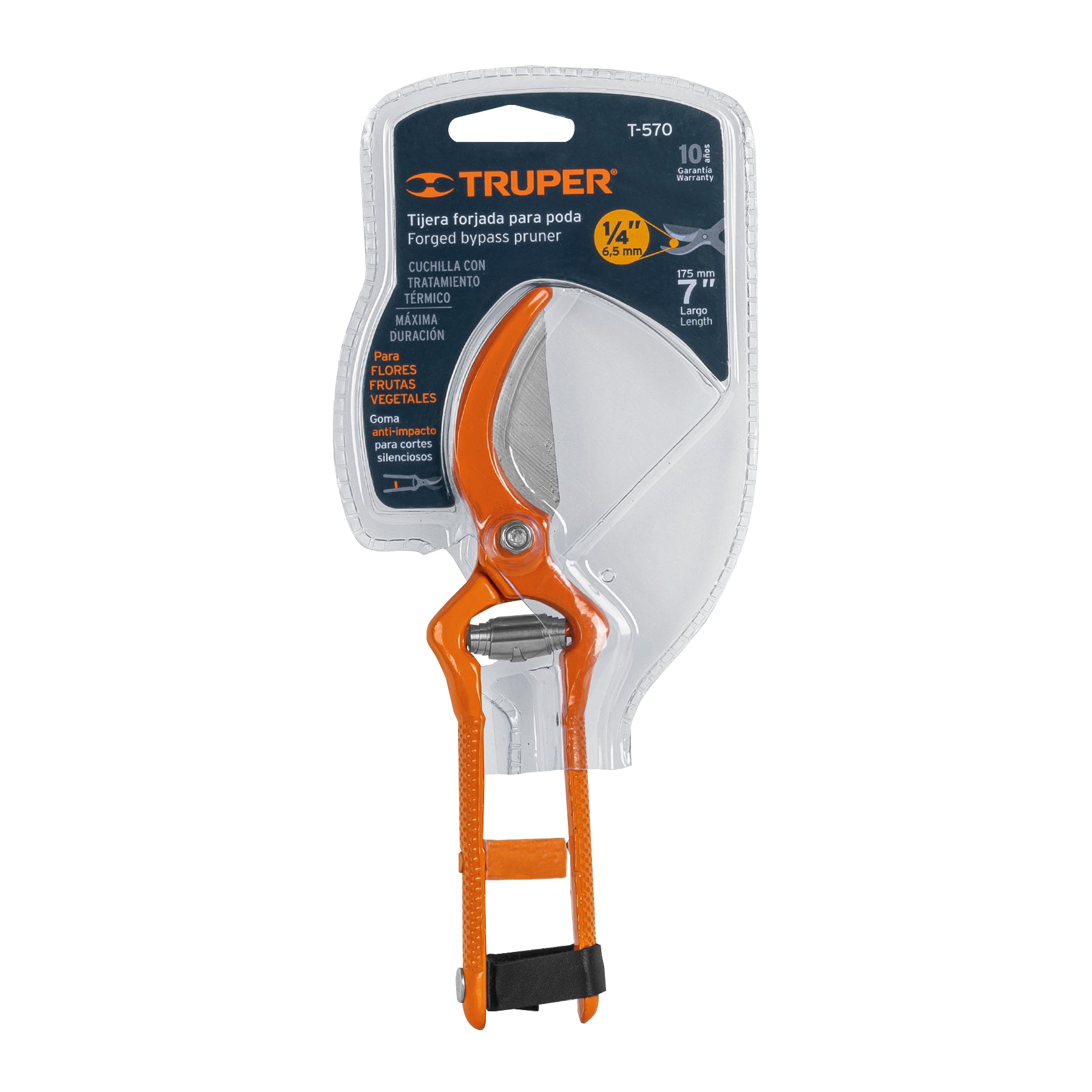 Tijera para poda 7" forjada cuchilla de paso, Truper