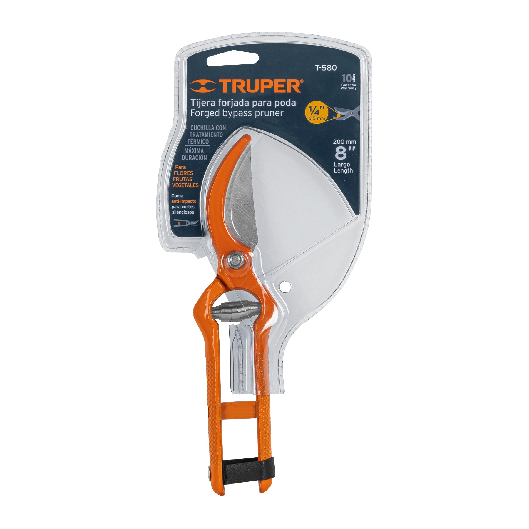 Tijera para poda 8" forjada cuchilla de paso, Truper