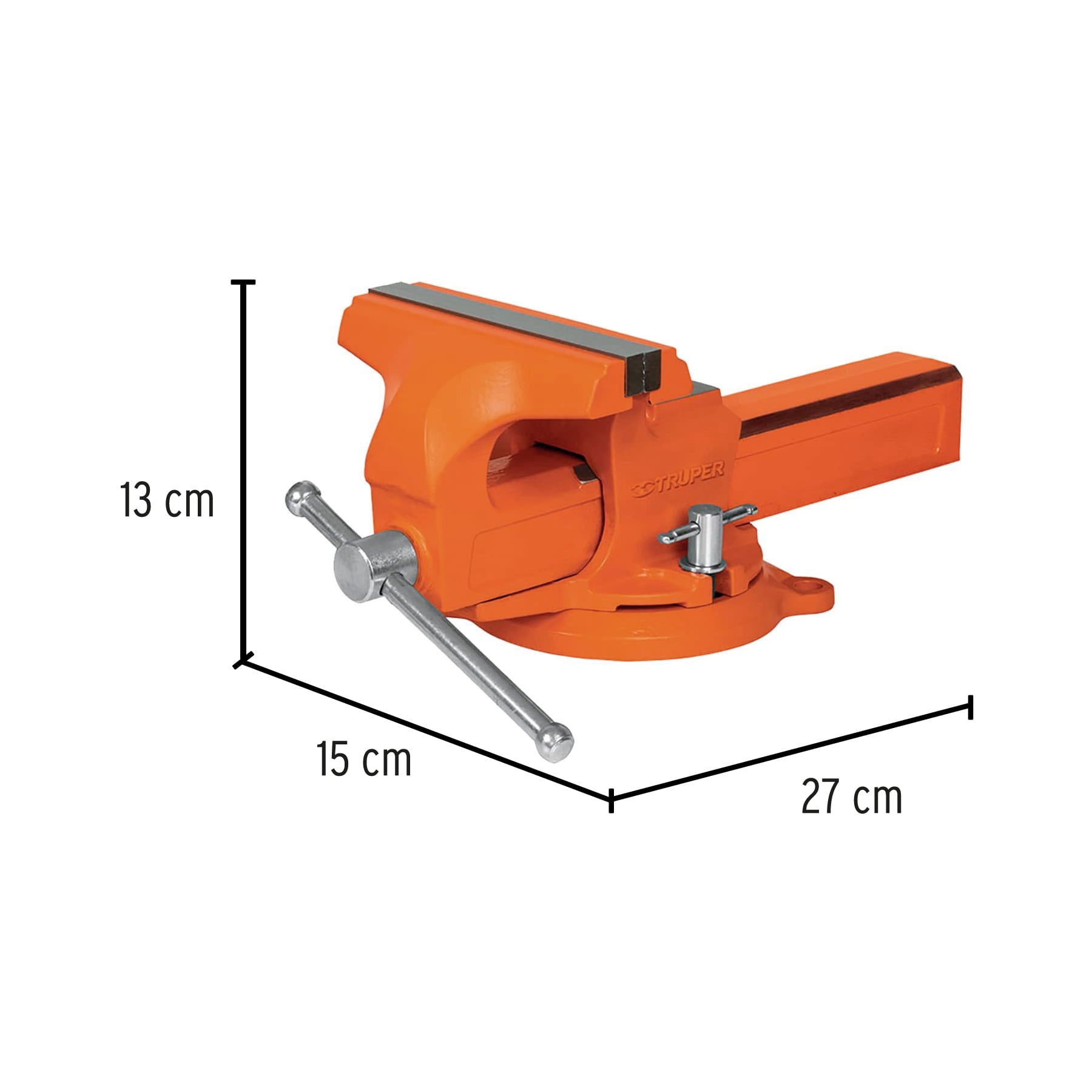 Tornillo de banco 4" tipo europeo de hierro nodular, Truper