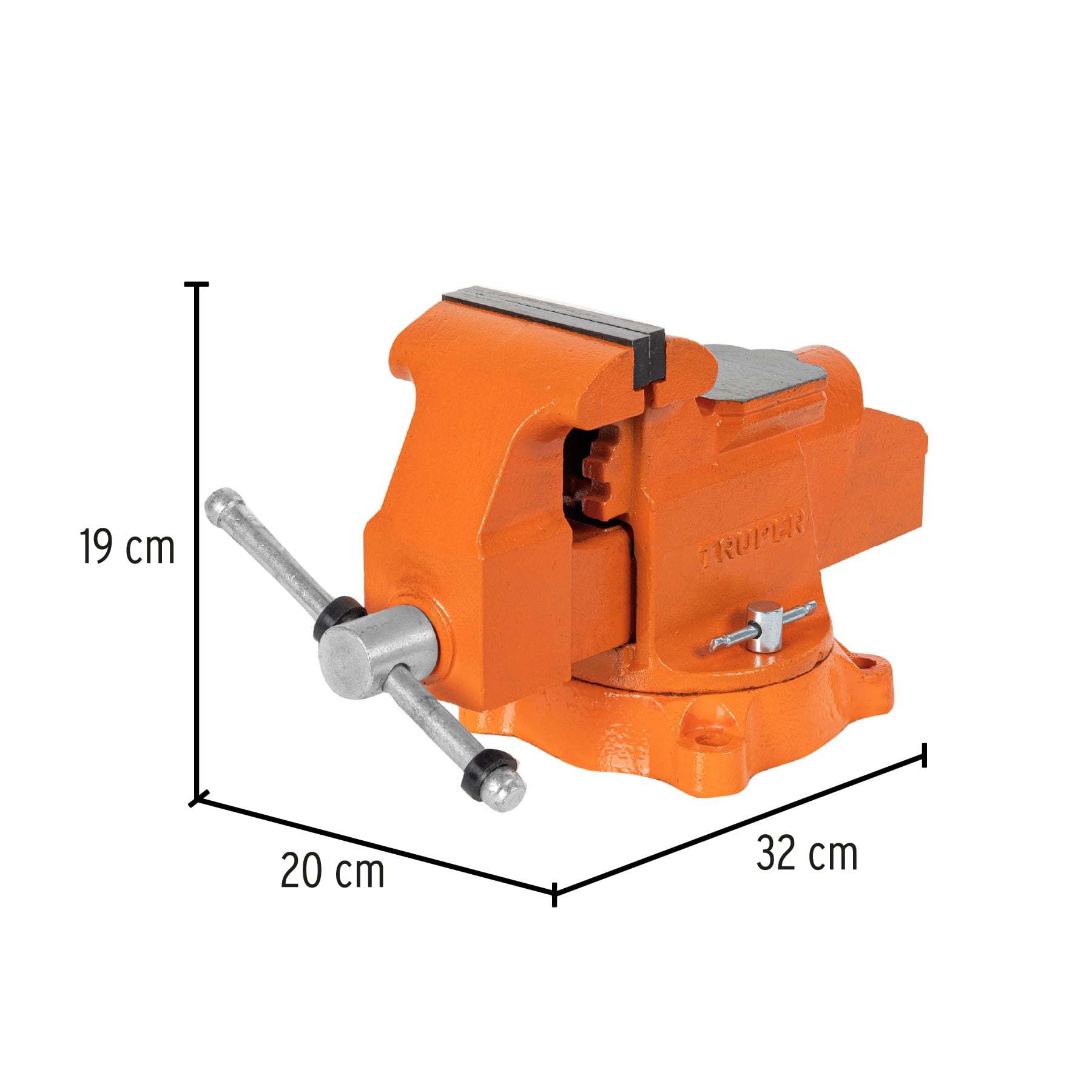 Tornillo de banco 4" uso industrial de hierro nodular