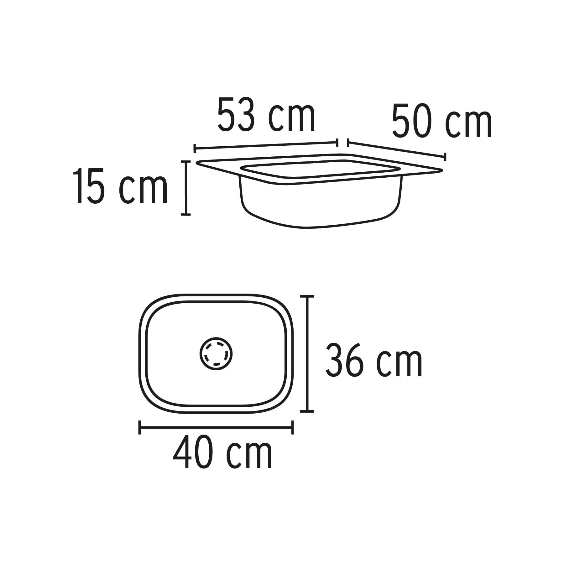 Tarja de empotrar sencilla 50x53cm, Foset Basic