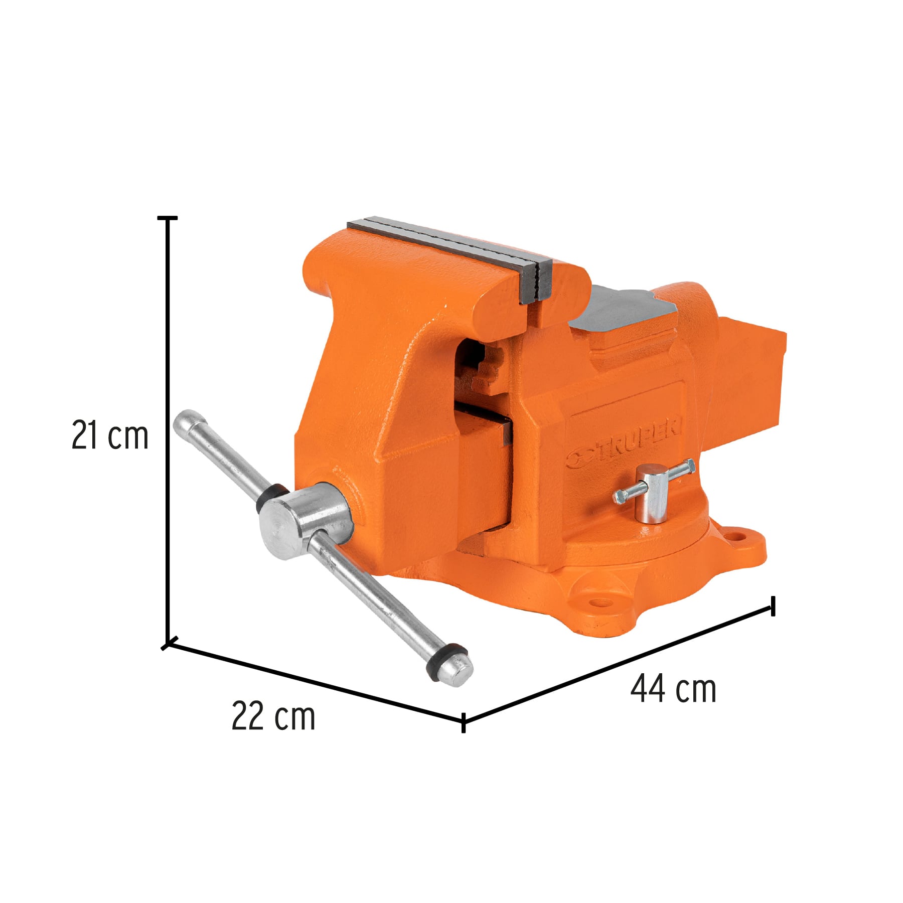 Tornillo de banco 5" uso industrial de hierro nodular