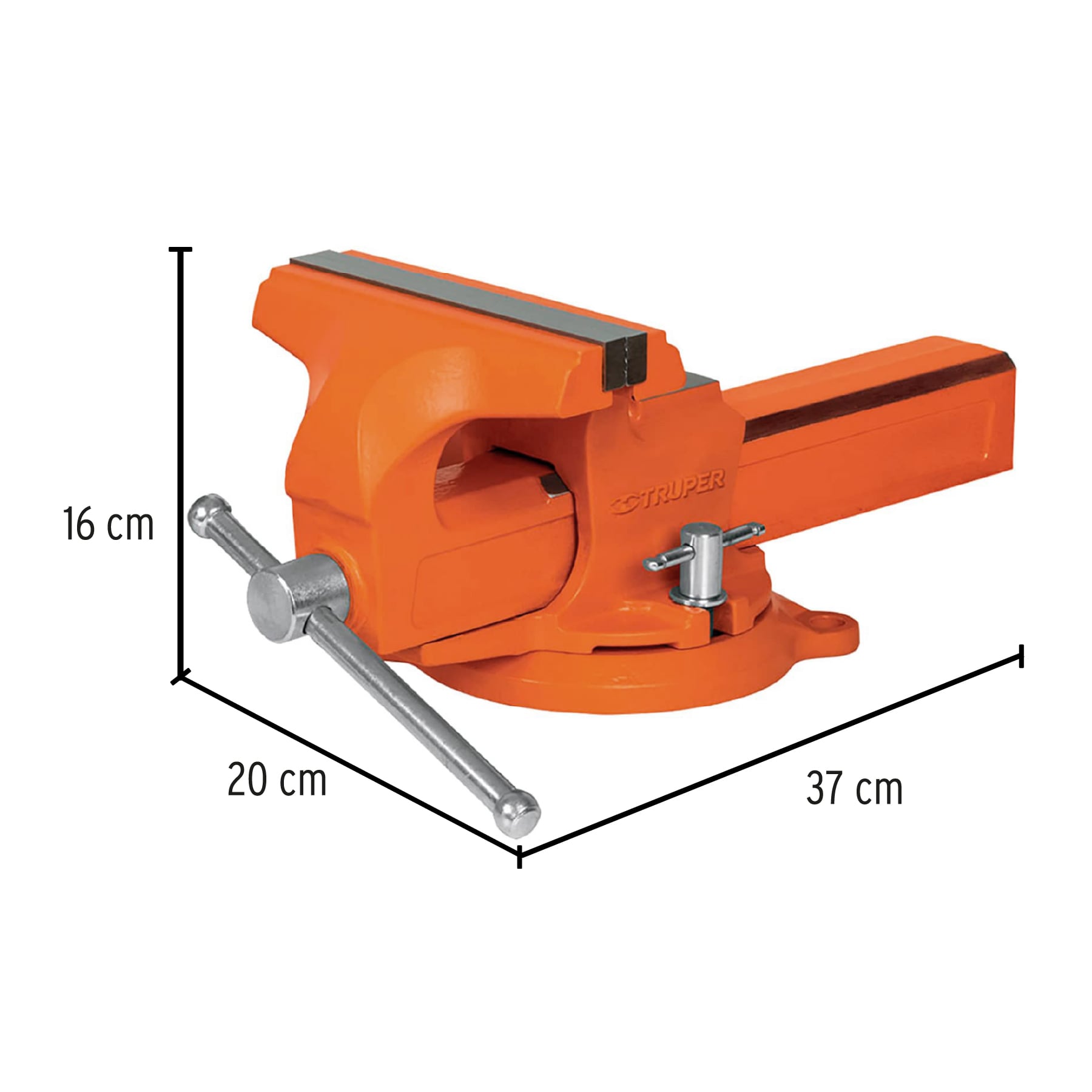Tornillo de banco 6" tipo europeo de hierro nodular, Truper