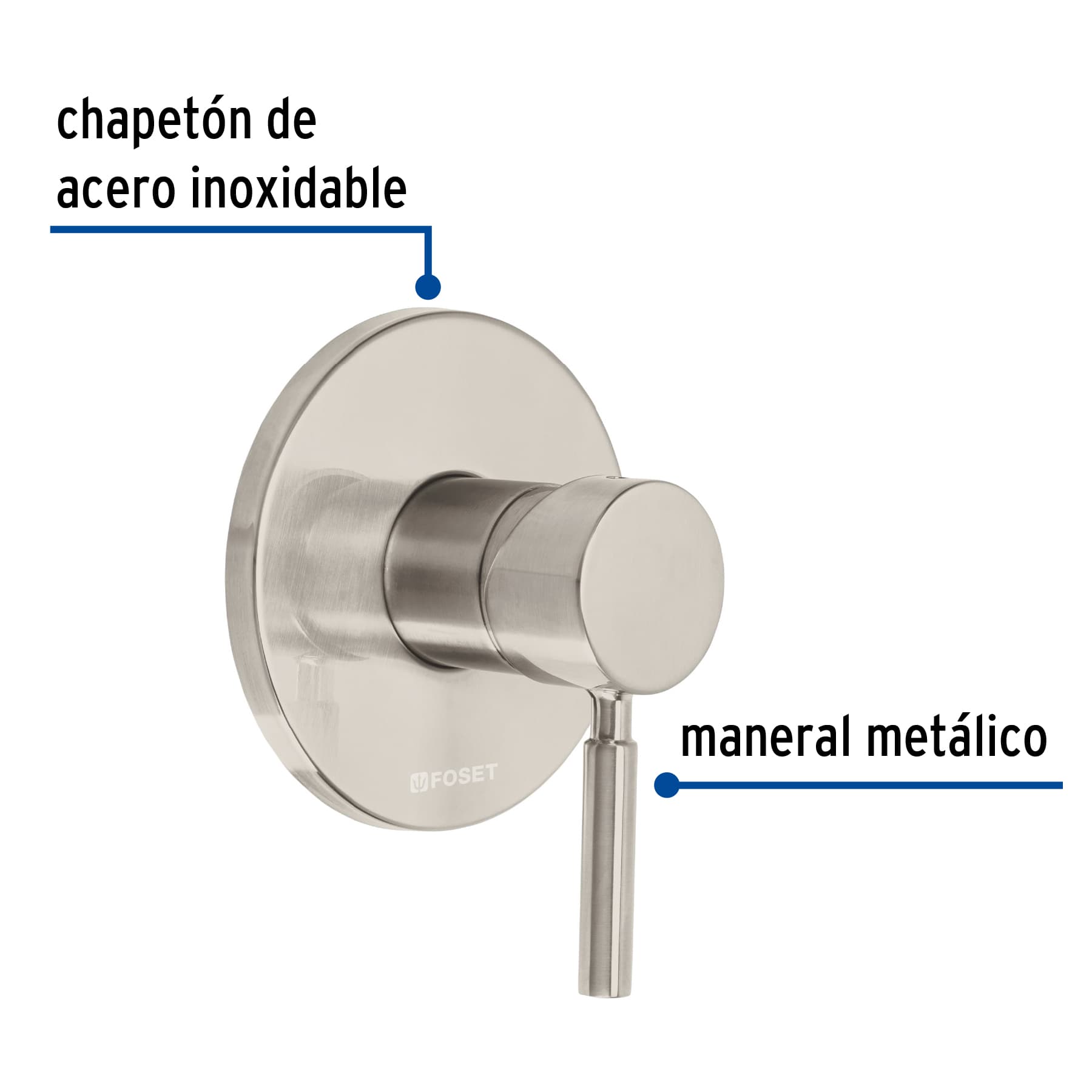 Monomando para regadera, satín, T⁄BIG