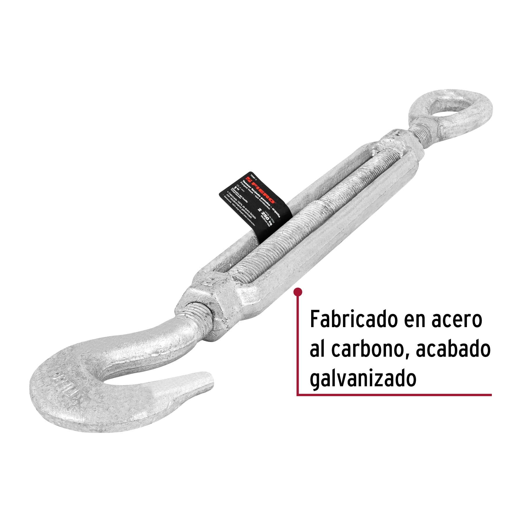 Tensor forjado 1" gancho-argolla, Fiero